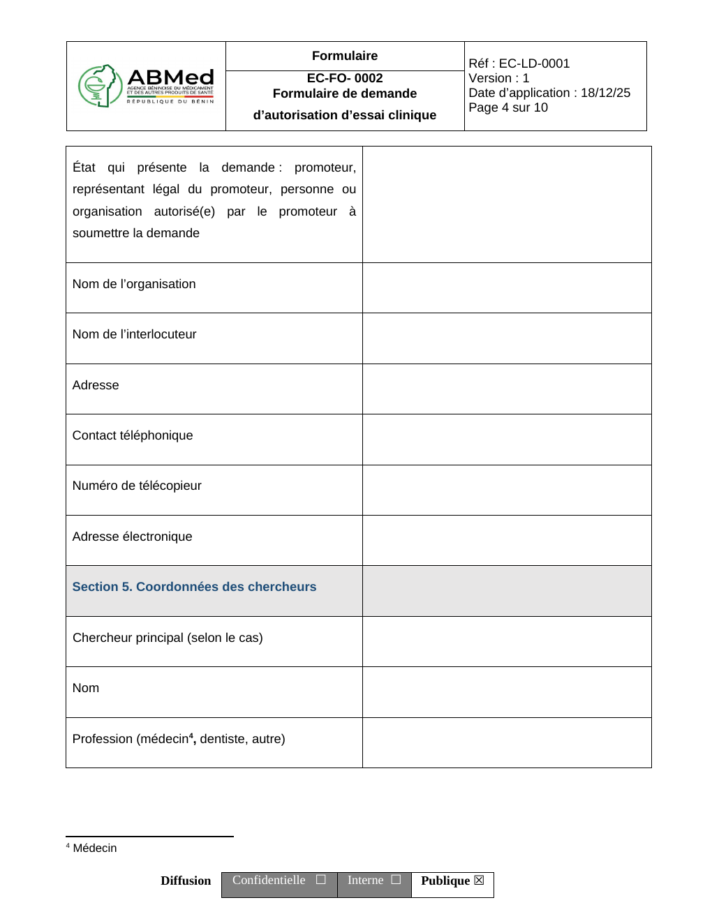Rendered from the linked Office original — page 4; retained table layout and symbols. This is a render, not an official PDF page.