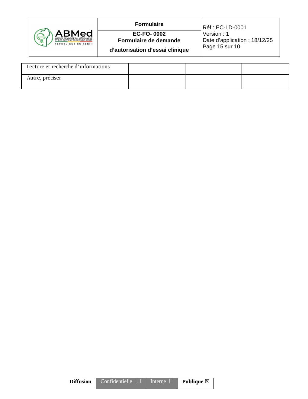 Rendered from the linked Office original — page 15; retained table layout and symbols. This is a render, not an official PDF page.