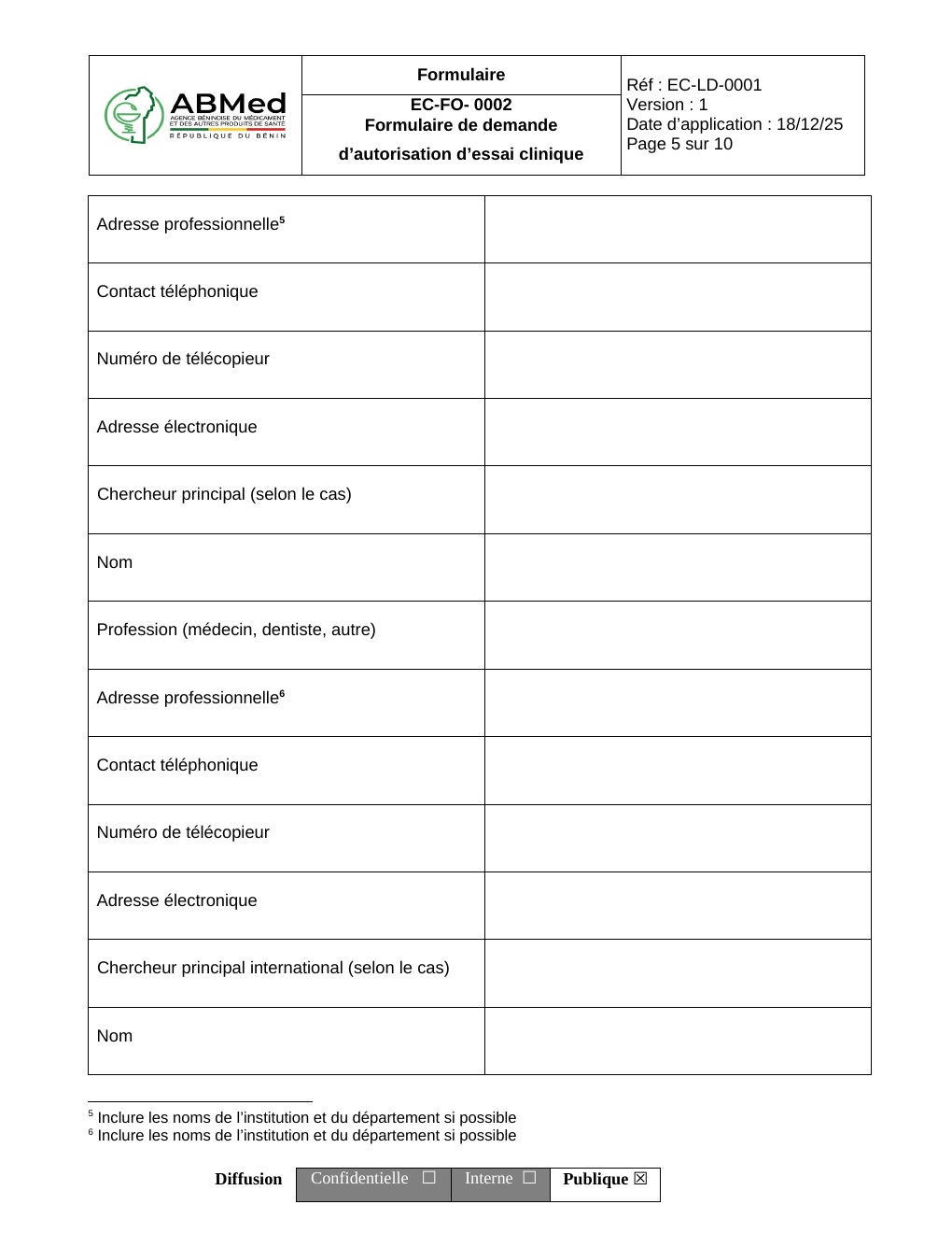 Rendered from the linked Office original — page 5; retained table layout and symbols. This is a render, not an official PDF page.