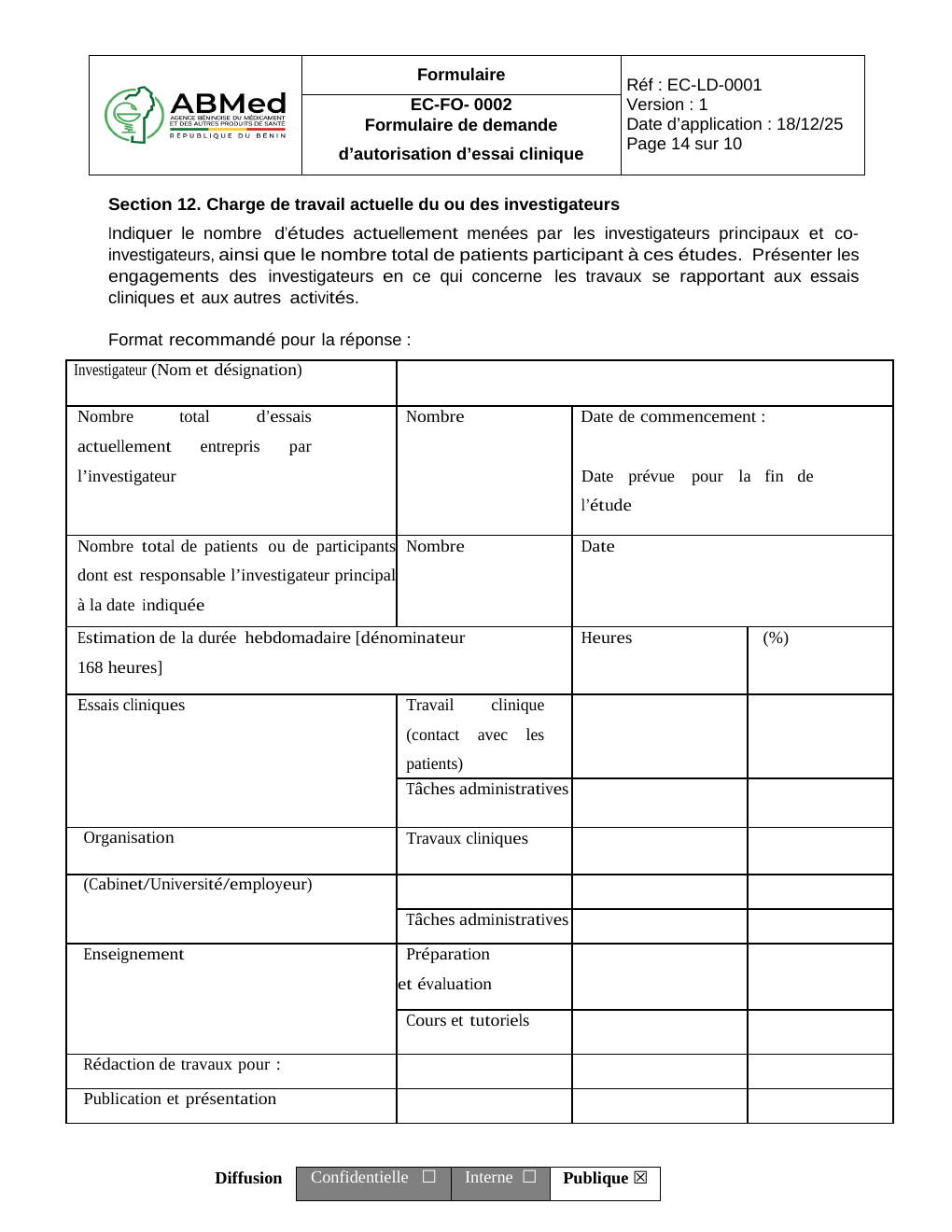 Rendered from the linked Office original — page 14; retained table layout and symbols. This is a render, not an official PDF page.