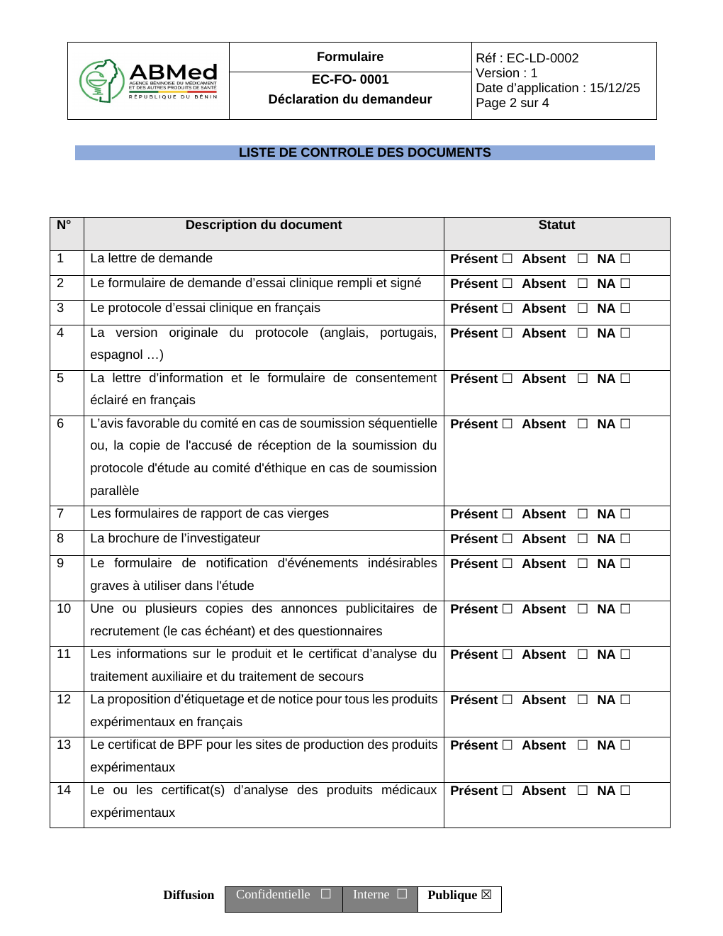 Rendered from the linked Office original — page 2; retained table layout and symbols. This is a render, not an official PDF page.