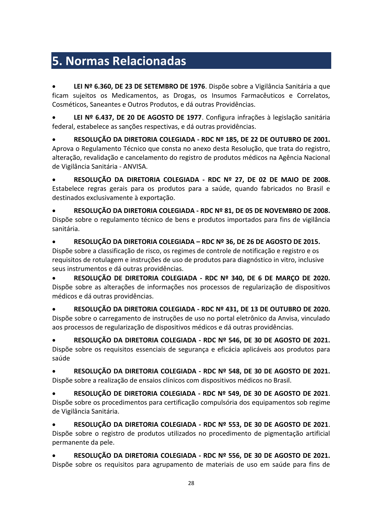 ANVISA RDC751/2022 Q&A —edition2 — original complete physical PDF page 28; original image governs.