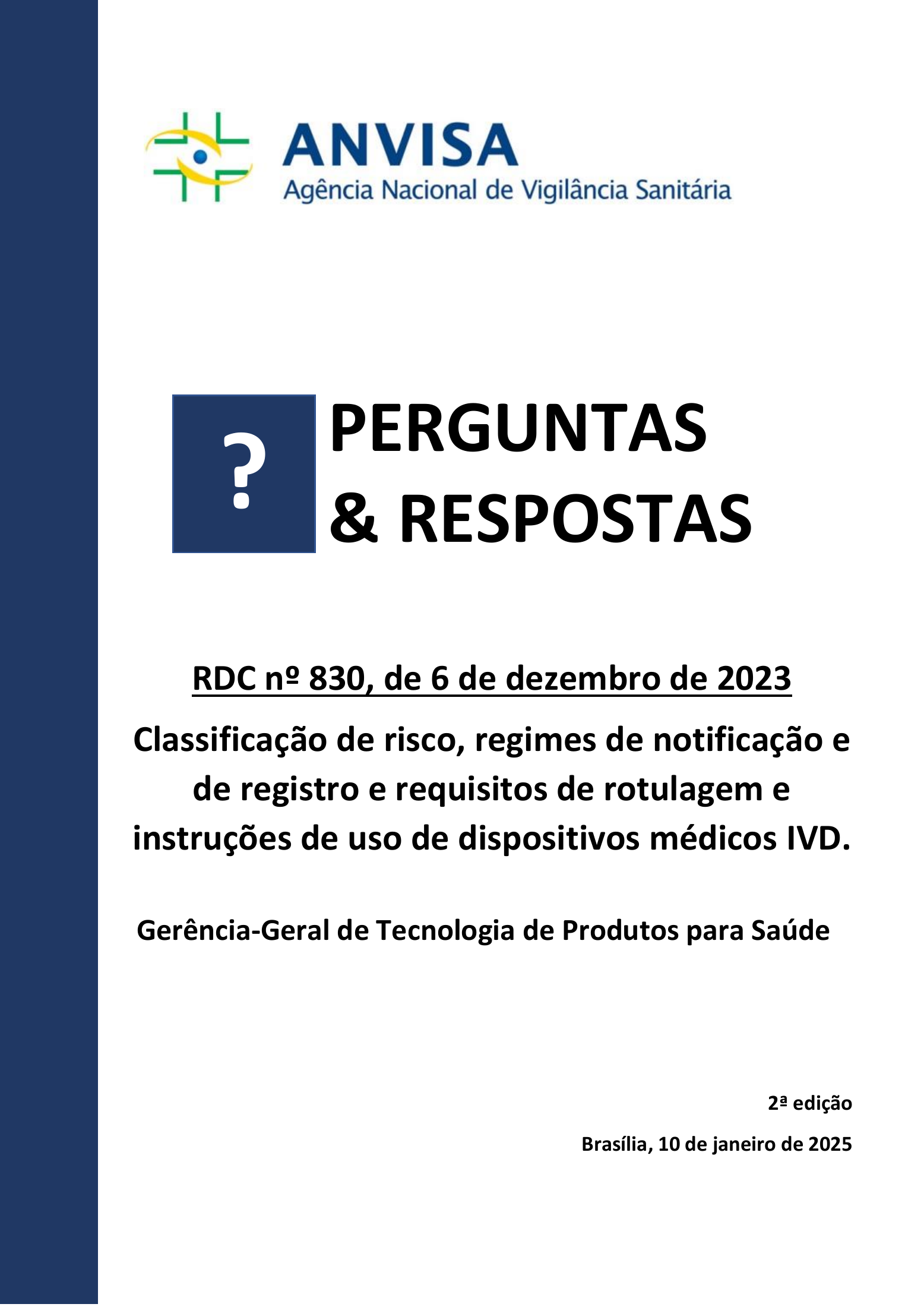 ANVISA RDC 830/2023 Q&A — edition 2 — original complete physical PDF page 1; original image governs.