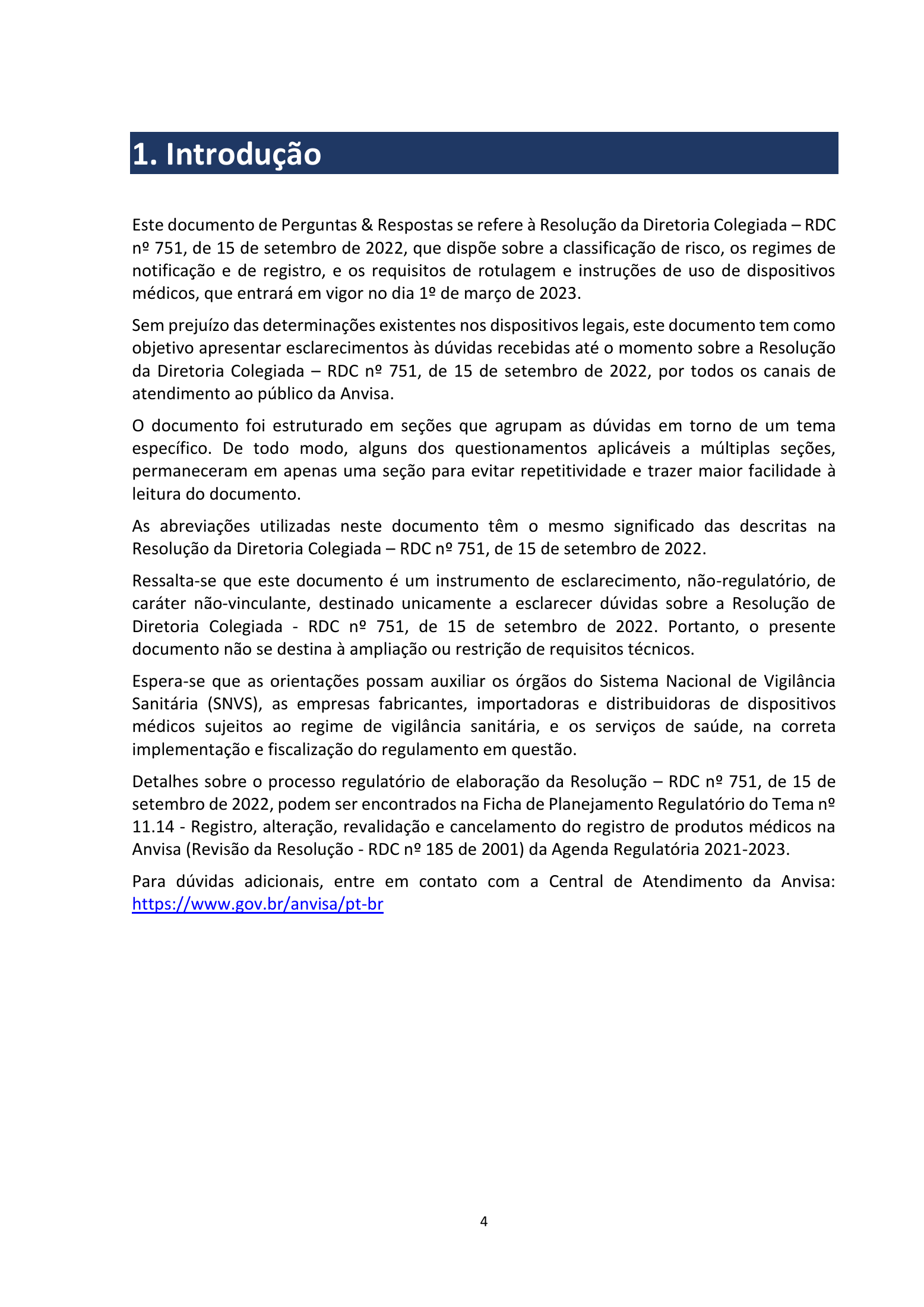 ANVISA RDC751/2022 Q&A —edition2 — original complete physical PDF page 4; original image governs.