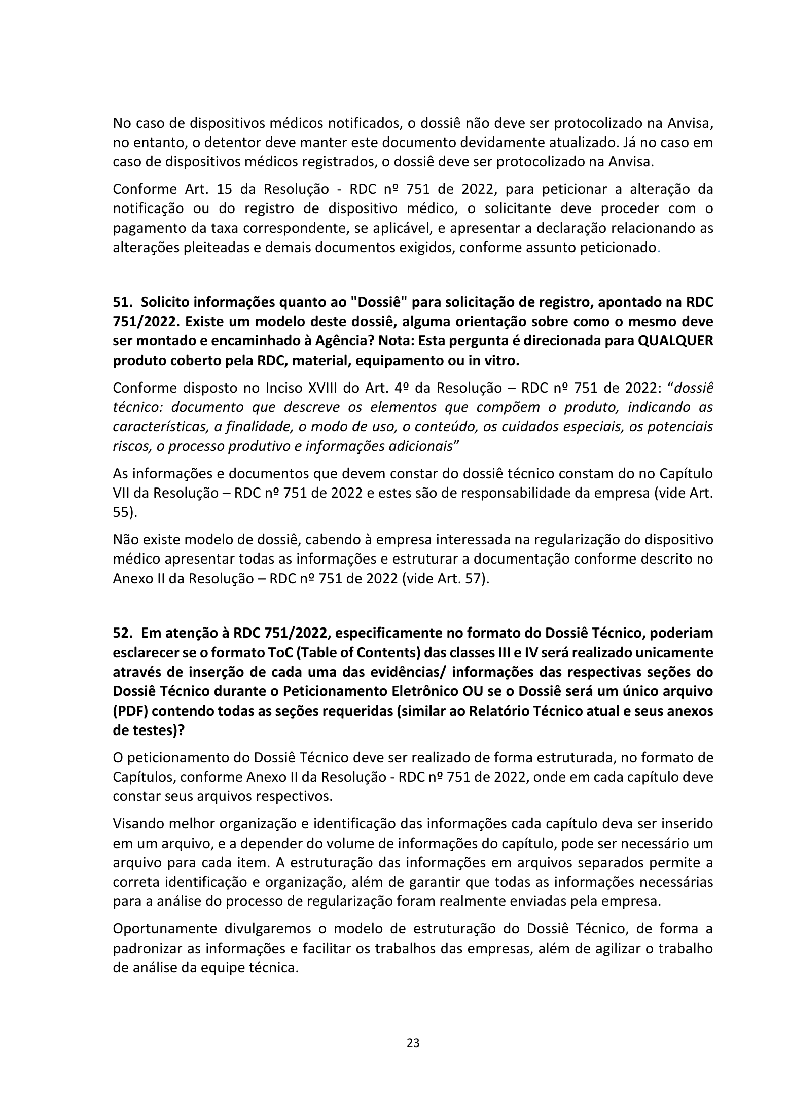 ANVISA RDC751/2022 Q&A —edition2 — original complete physical PDF page 23; original image governs.