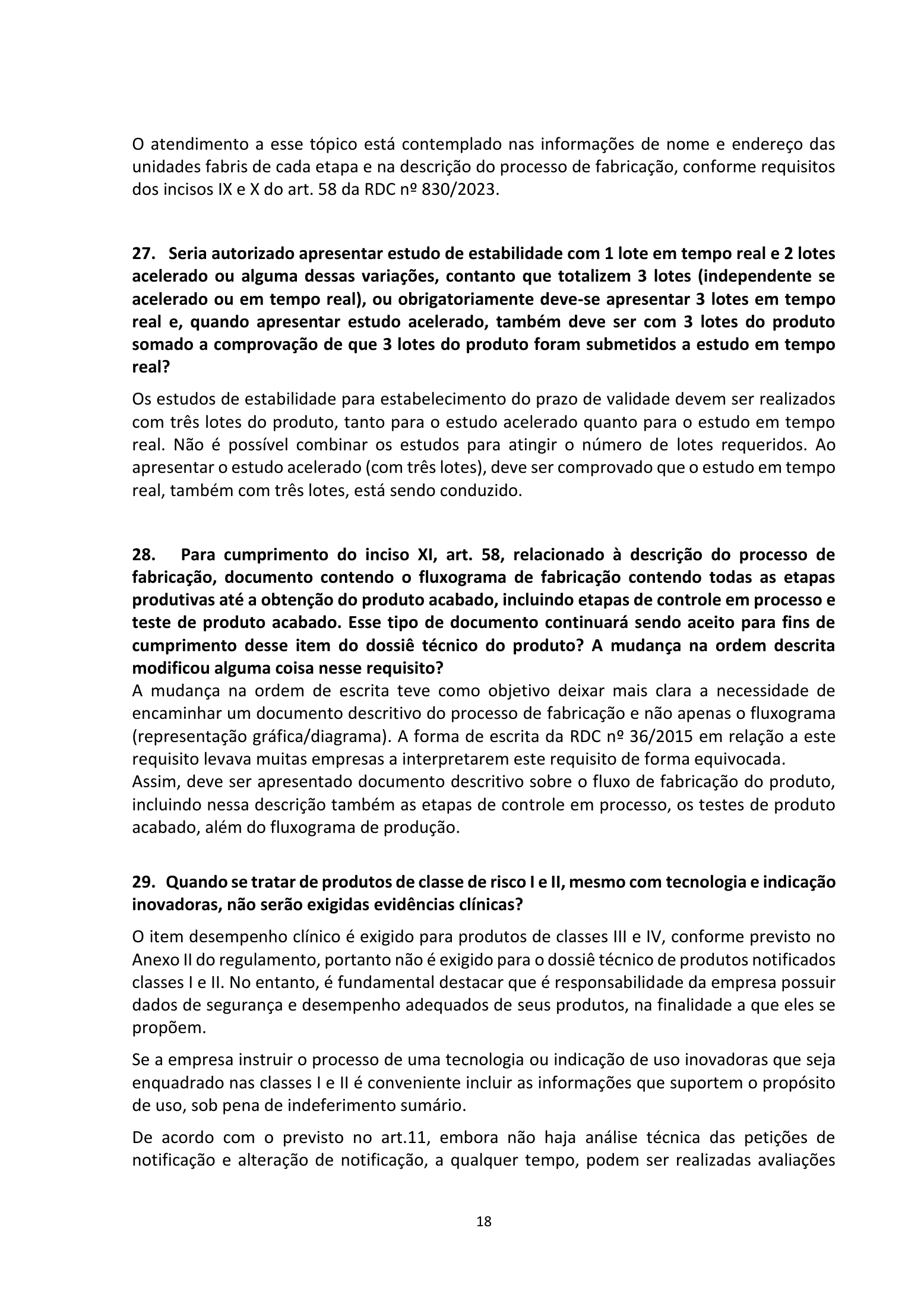 ANVISA RDC 830/2023 Q&A — edition 2 — original complete physical PDF page 18; original image governs.