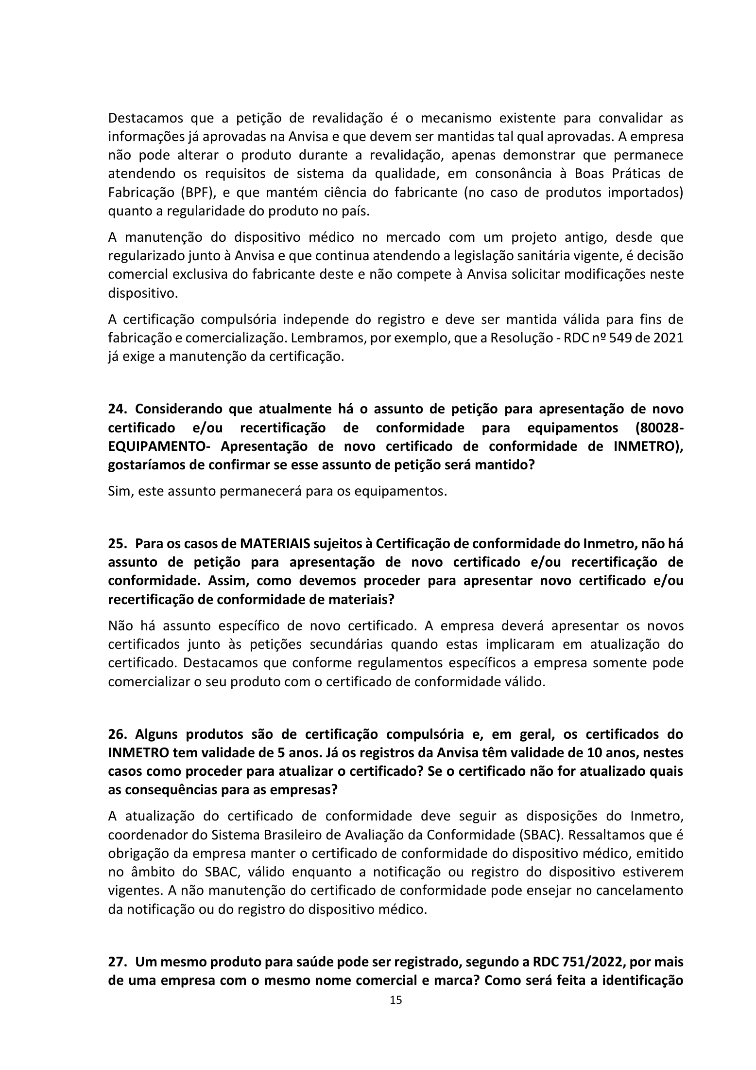 ANVISA RDC751/2022 Q&A —edition2 — original complete physical PDF page 15; original image governs.
