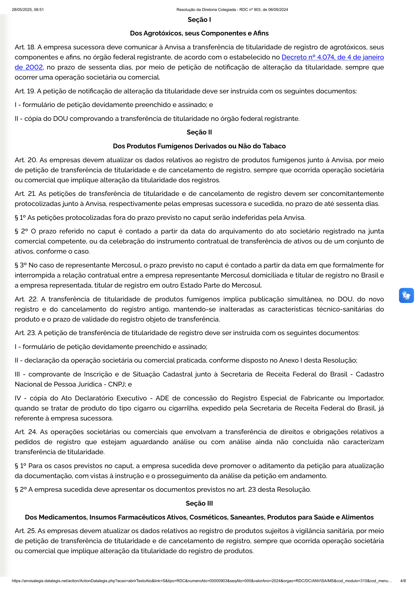 RDC 903/2024 — original PDF page 4; original table columns, symbols and diagrams retained.