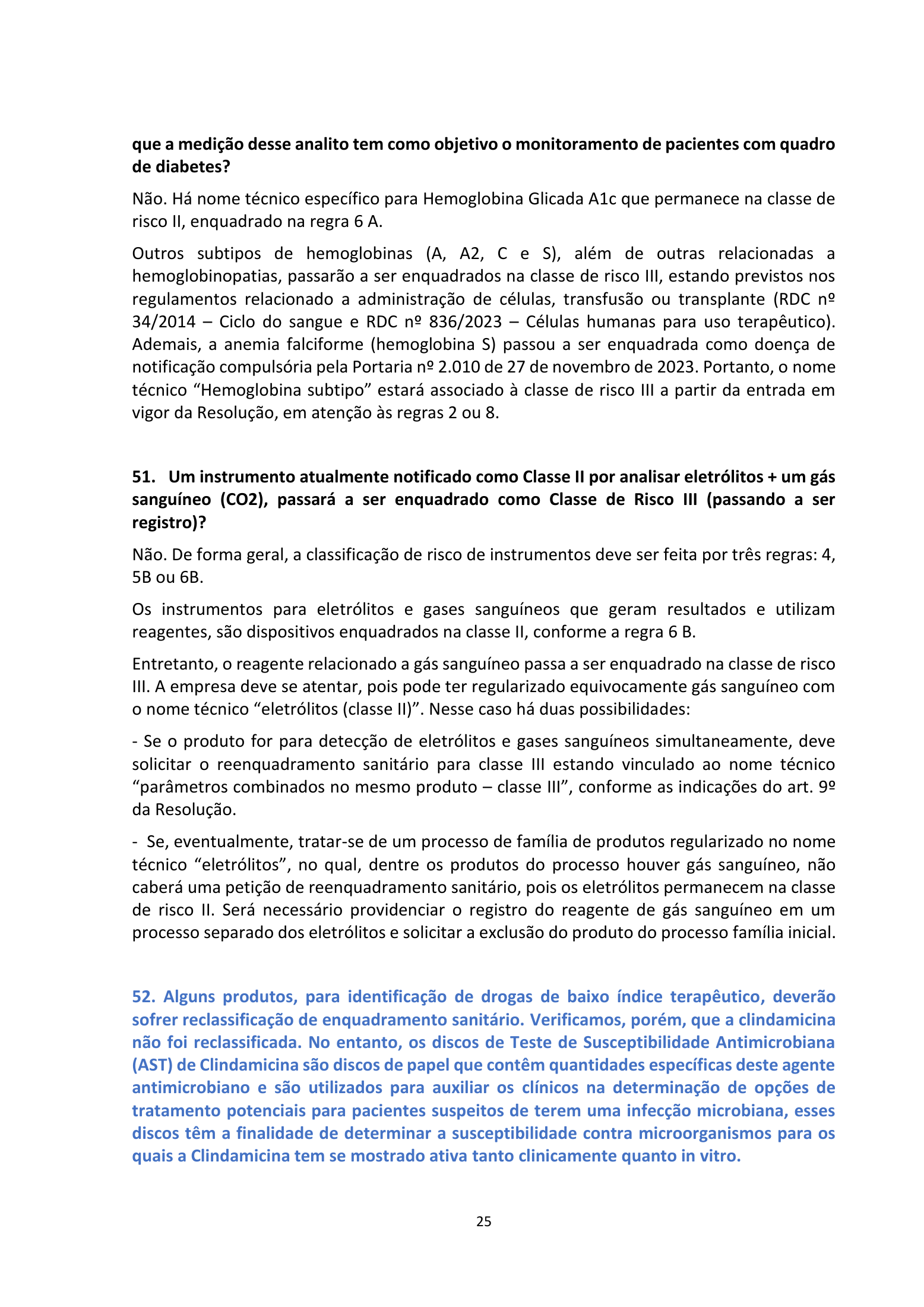 ANVISA RDC 830/2023 Q&A — edition 2 — original complete physical PDF page 25; original image governs.