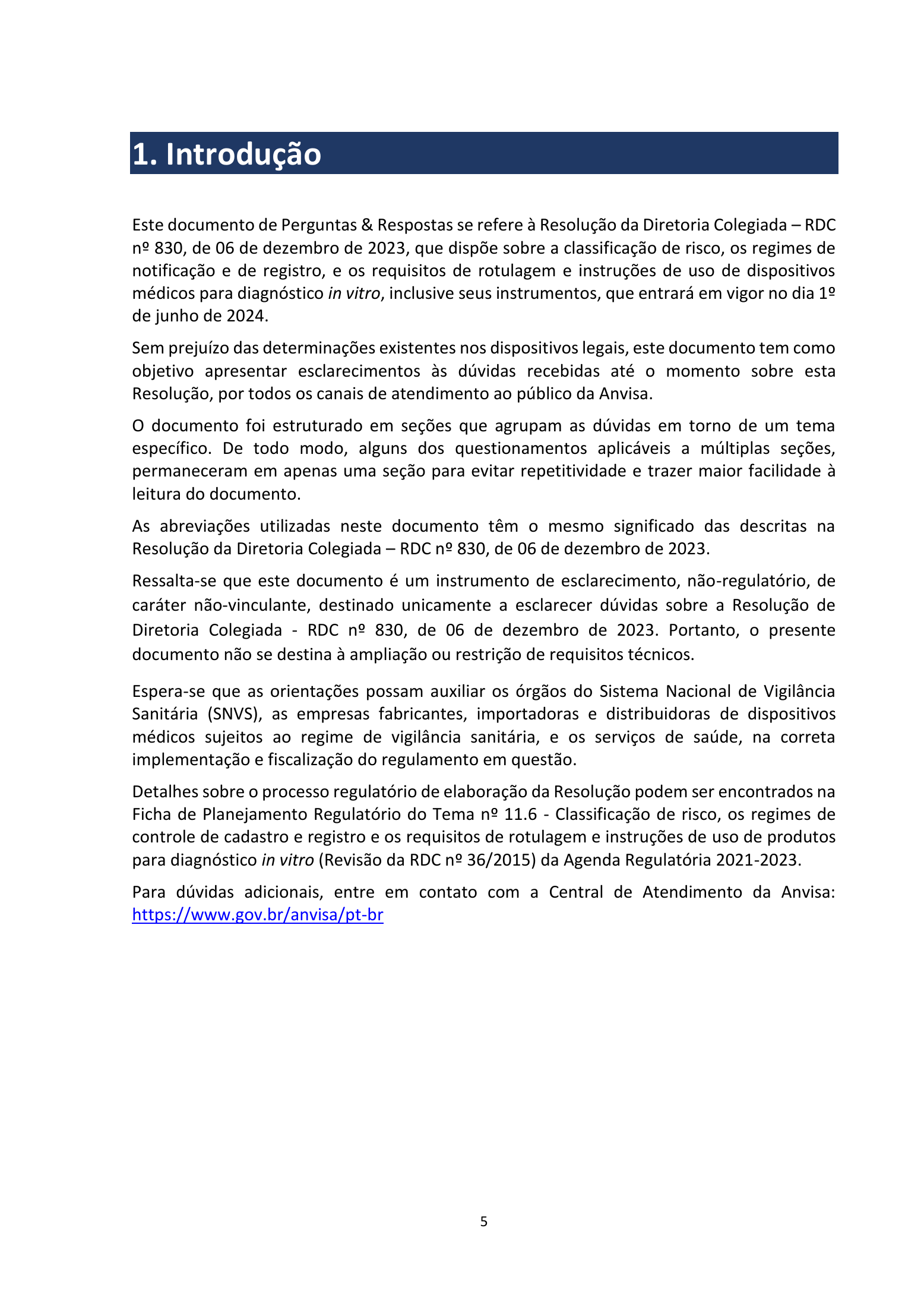 ANVISA RDC 830/2023 Q&A — edition 2 — original complete physical PDF page 5; original image governs.