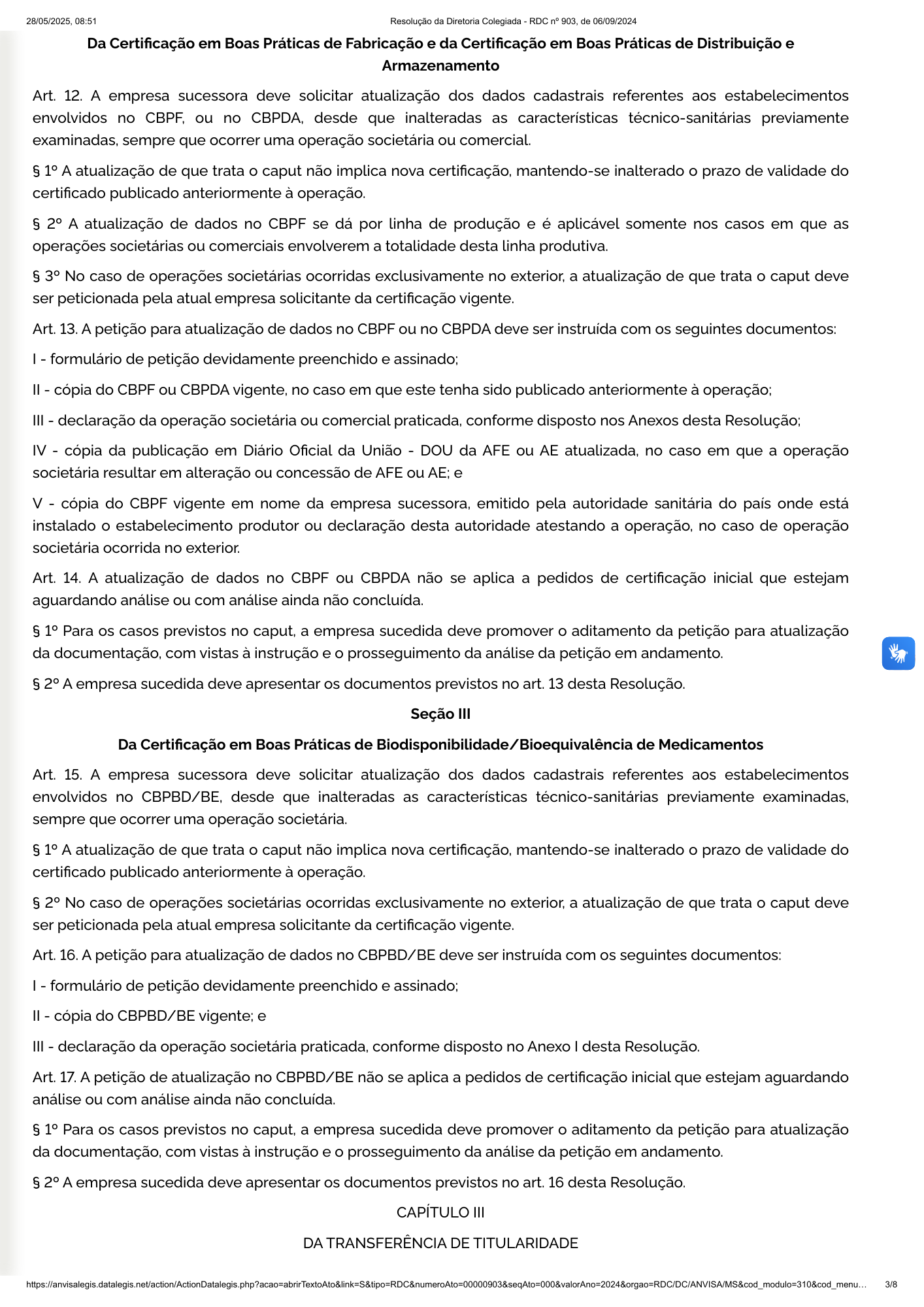 RDC 903/2024 — original PDF page 3; original table columns, symbols and diagrams retained.
