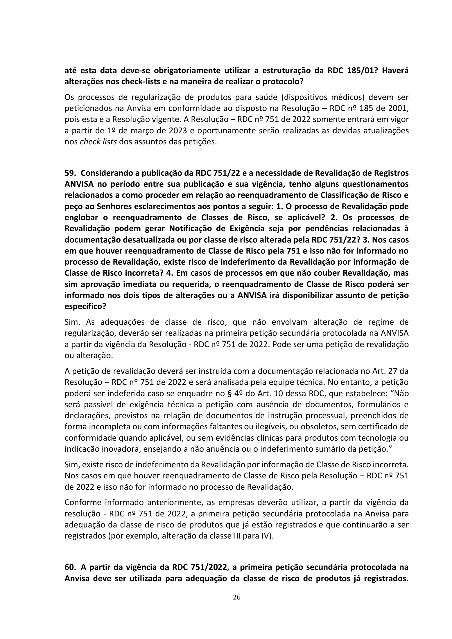ANVISA RDC751/2022 Q&A —edition2 — original complete physical PDF page 26; original image governs.