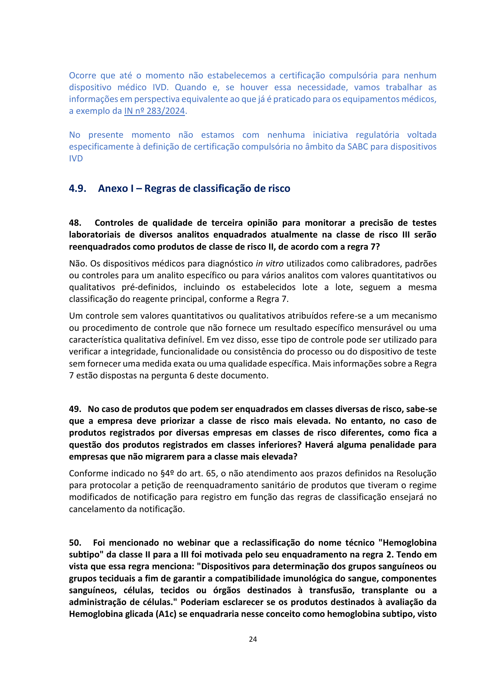 ANVISA RDC 830/2023 Q&A — edition 2 — original complete physical PDF page 24; original image governs.