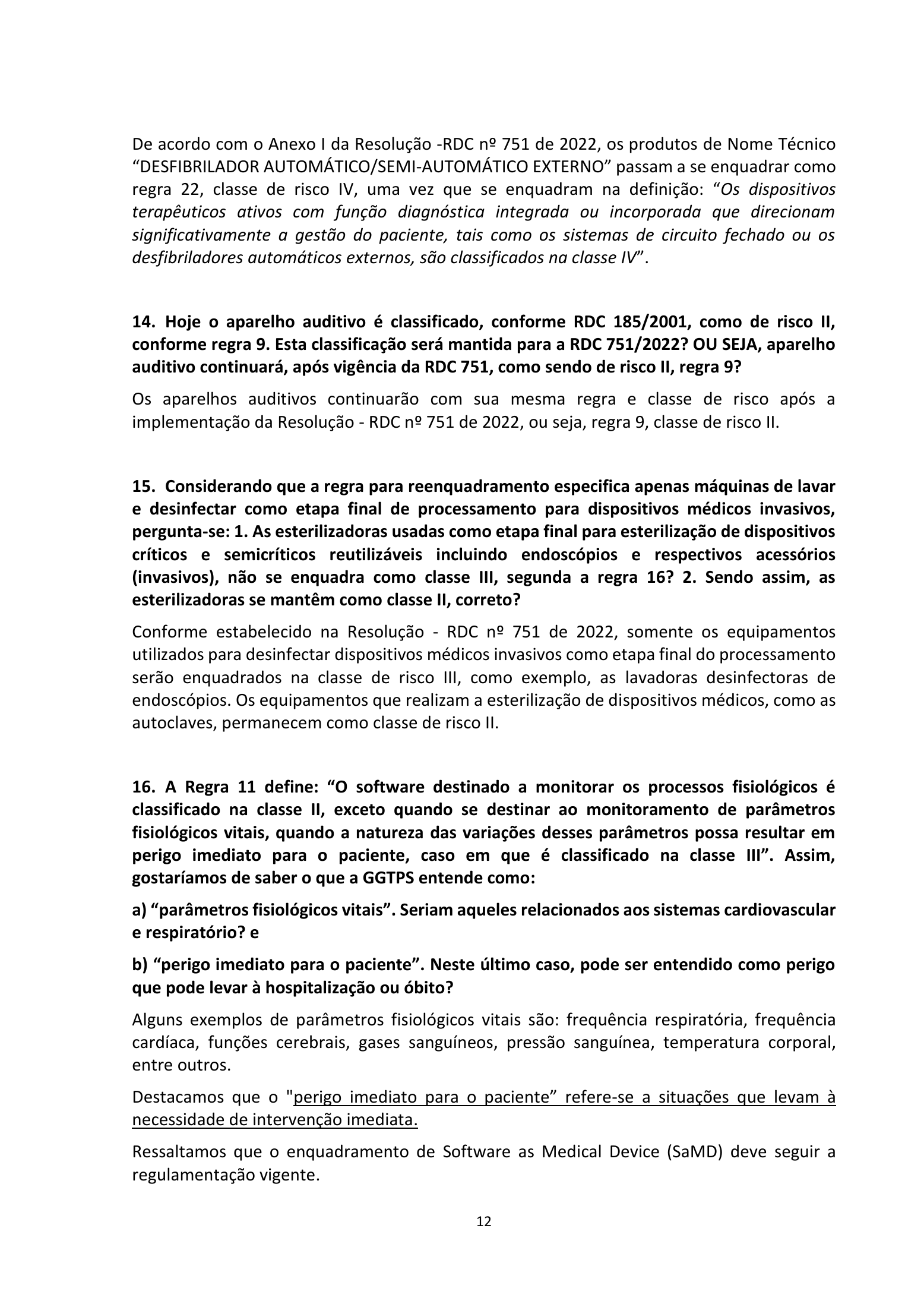 ANVISA RDC751/2022 Q&A —edition2 — original complete physical PDF page 12; original image governs.