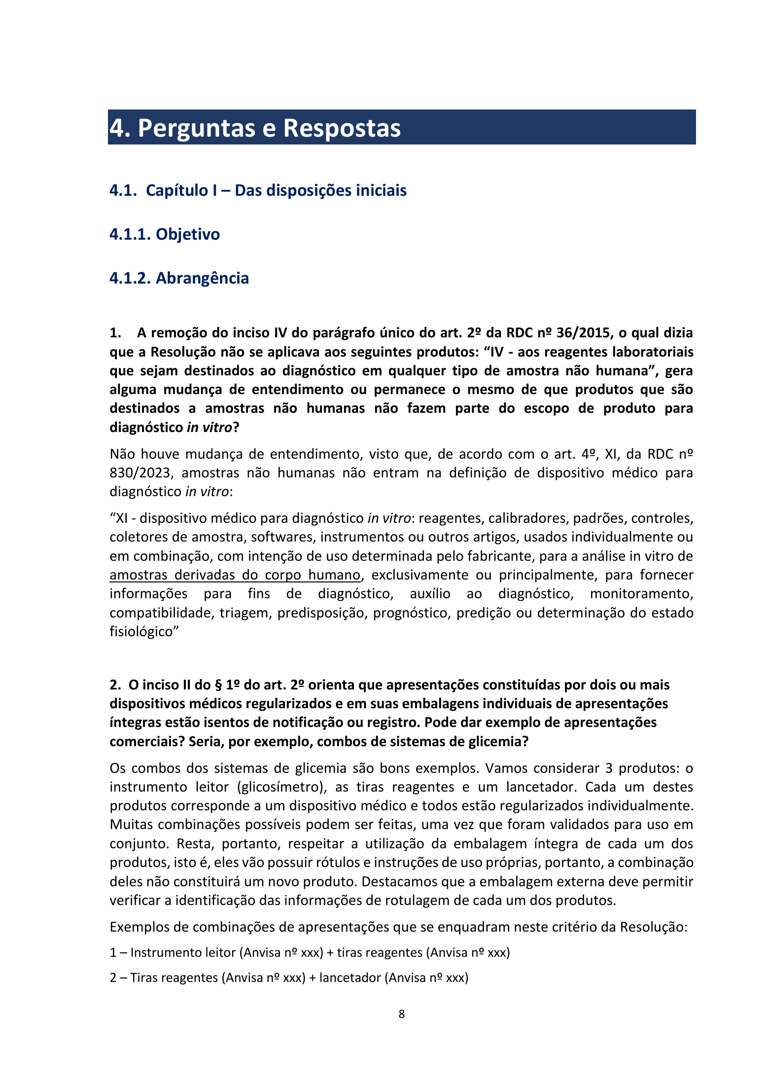 ANVISA RDC 830/2023 Q&A — edition 2 — original complete physical PDF page 8; original image governs.