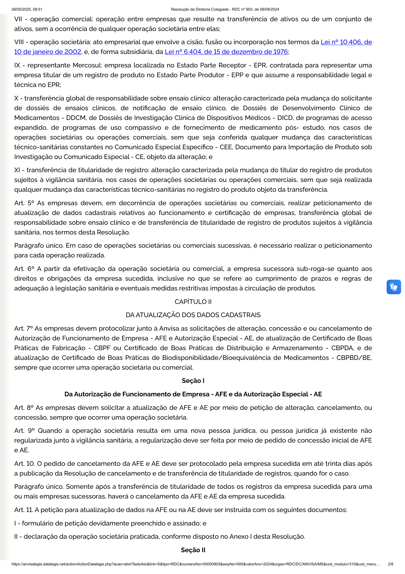 RDC 903/2024 — original PDF page 2; original table columns, symbols and diagrams retained.