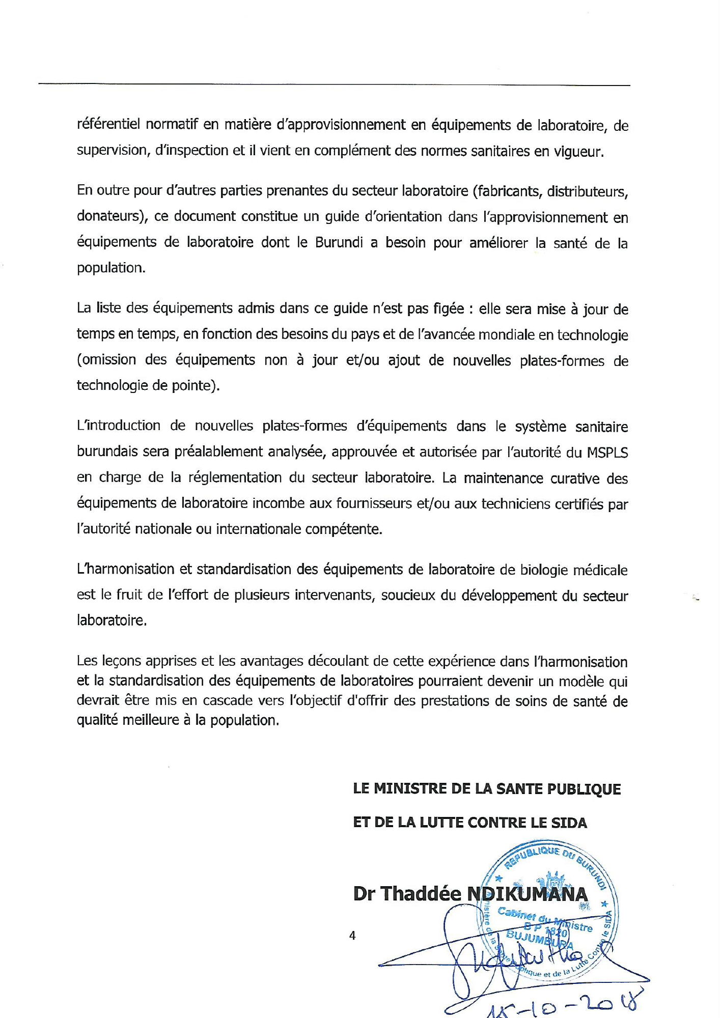 burundi-laboratory-equipment-harmonisation-guide-2018 — official PDF page 4; original table columns, symbols and diagram connections