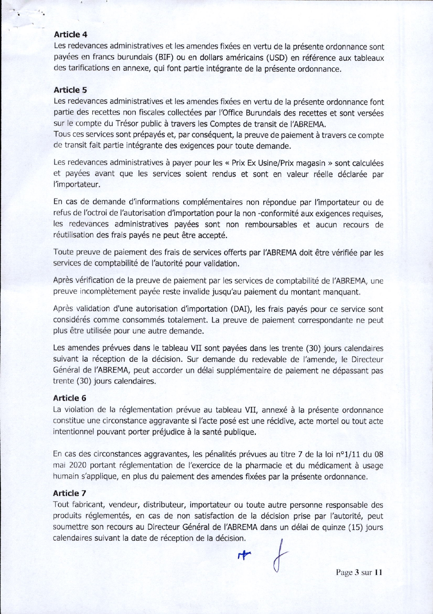 Ordonnance ministérielle conjointe n° 630/540/299 du 10 août 2026 — official PDF page 3; original table columns, symbols and diagram connections