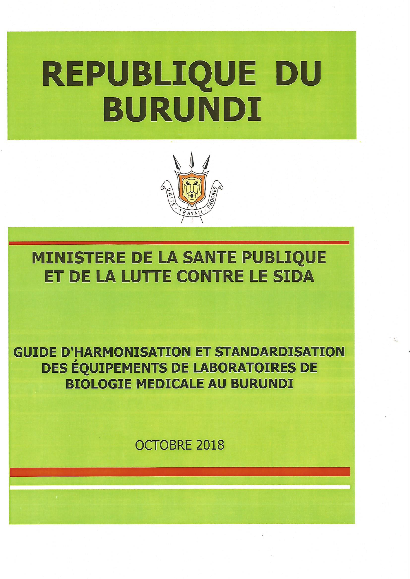 burundi-laboratory-equipment-harmonisation-guide-2018 — official PDF page 1; original table columns, symbols and diagram connections