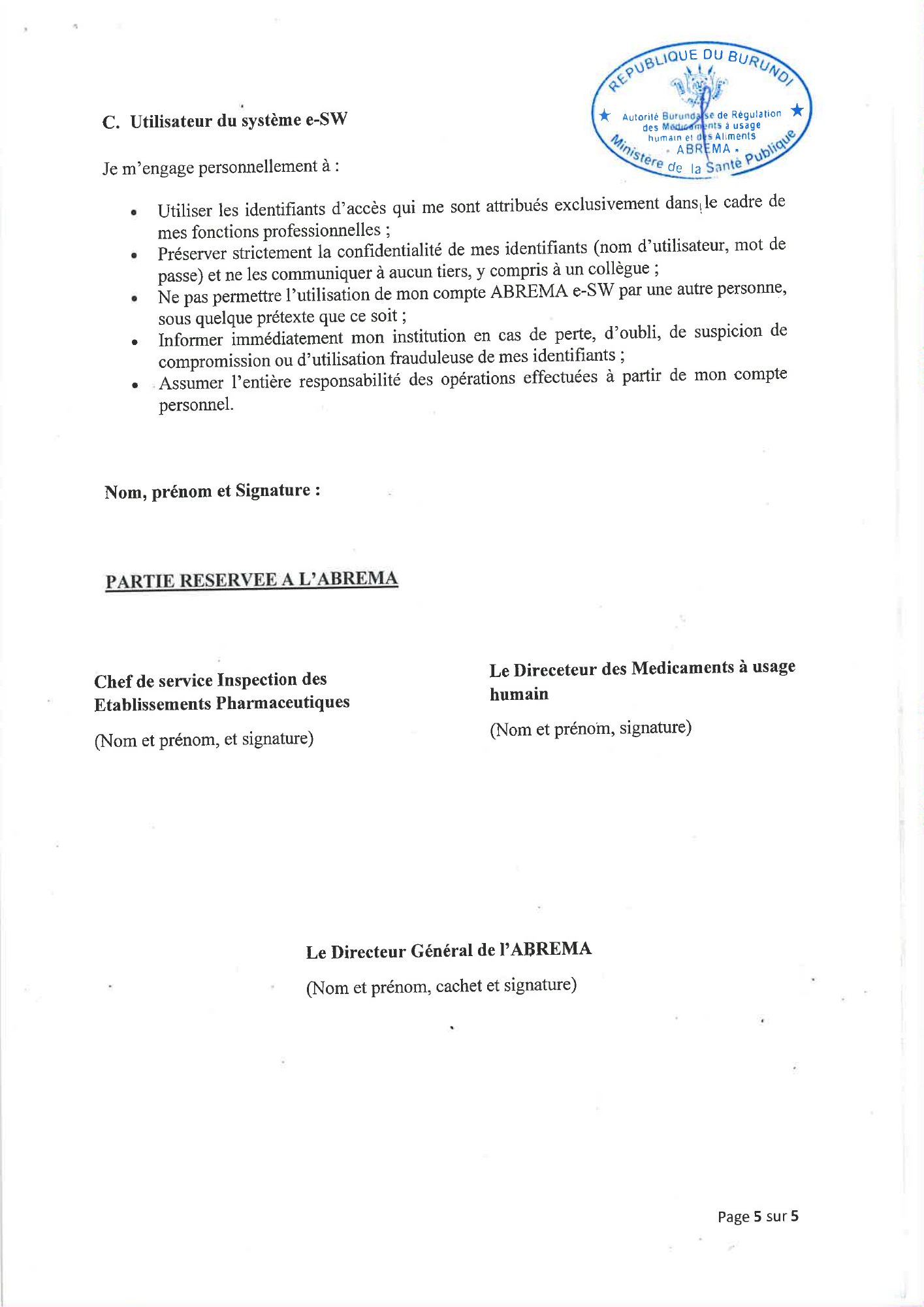 burundi-abrema-web-access-private-importers-form-2026 — official PDF page 5; original table columns, symbols and diagram connections