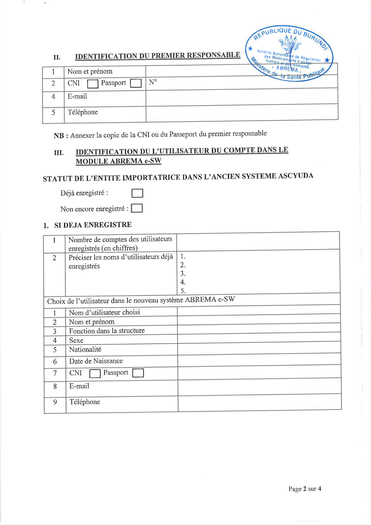burundi-abrema-web-access-public-ngo-form-2026 — official PDF page 2; original table columns, symbols and diagram connections
