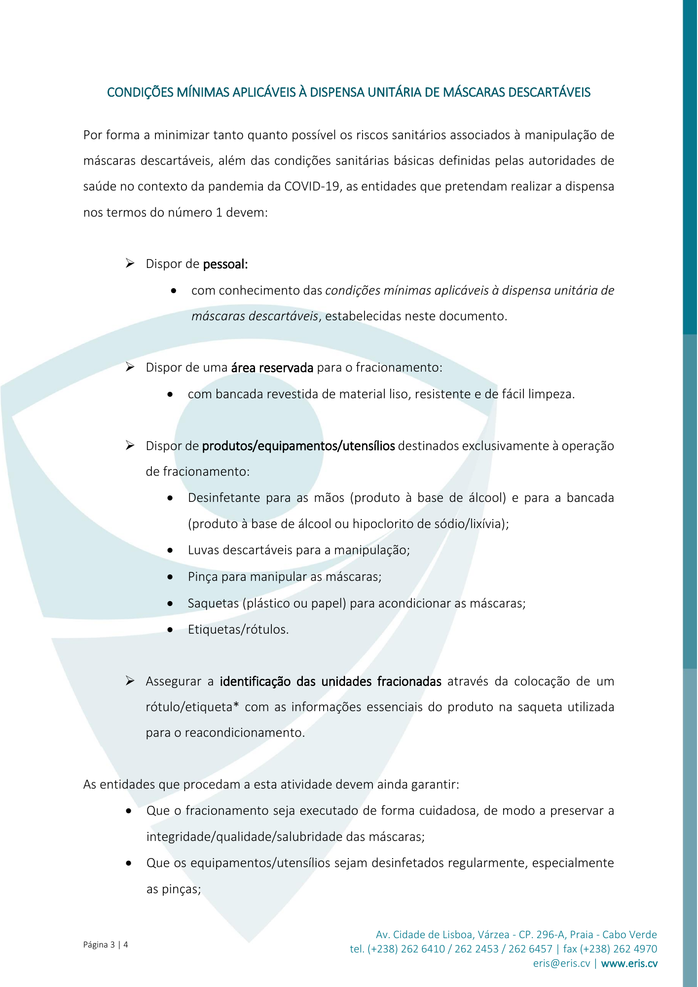 Circular Normativa n.º 0207/ERIS-CA/2020 — official PDF page 3; original table columns, symbols and diagram connections