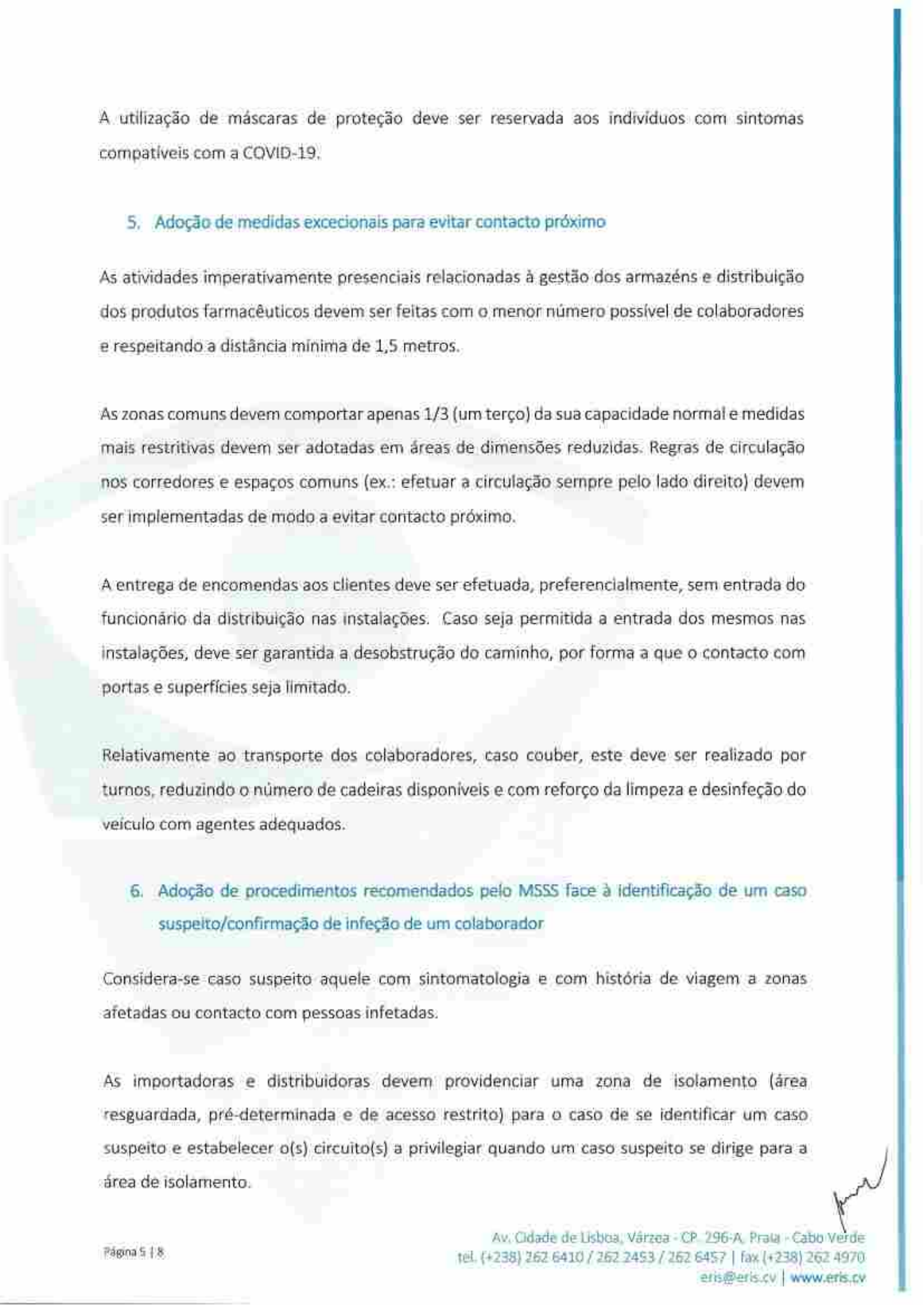 Circular Normativa n.º 142/ERIS-CA/20 — official PDF page 5; original table columns, symbols and diagram connections