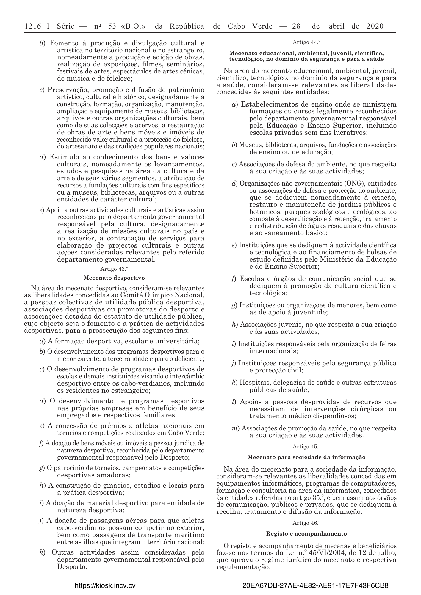 Lei n.º 26/VIII/2013 — official PDF page 38; original table columns, symbols and diagram connections