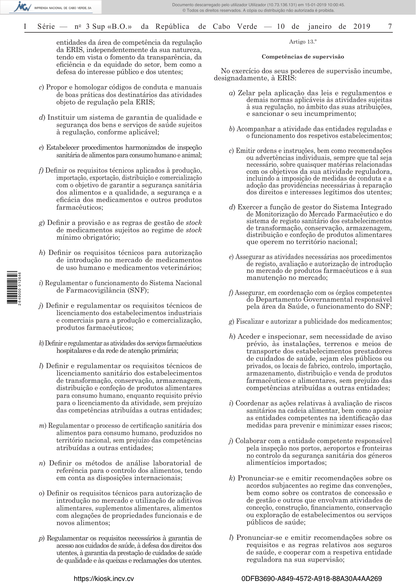 Decreto-Lei n.º 3/2019, de 10 de janeiro — official PDF page 7; original table columns, symbols and diagram connections