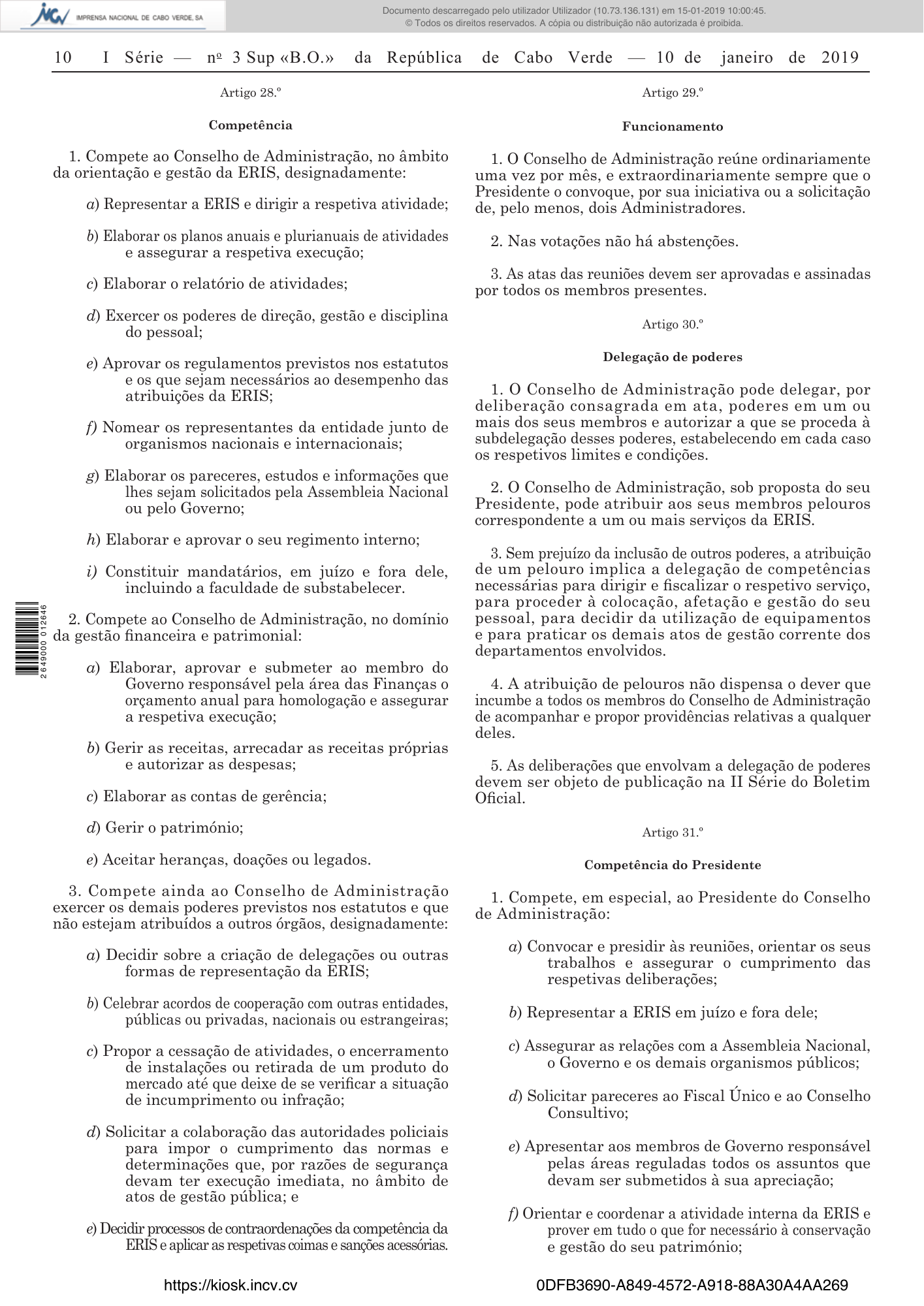 Decreto-Lei n.º 3/2019, de 10 de janeiro — official PDF page 10; original table columns, symbols and diagram connections