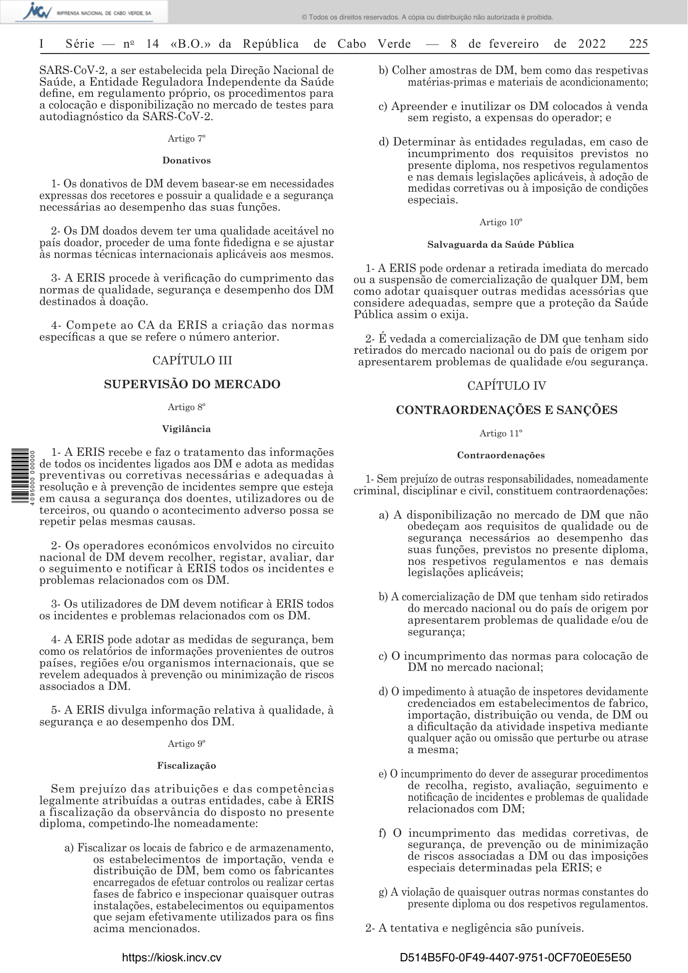 Decreto-lei n° 4/2022, de 8 de fevereiro — official PDF page 15; original table columns, symbols and diagram connections