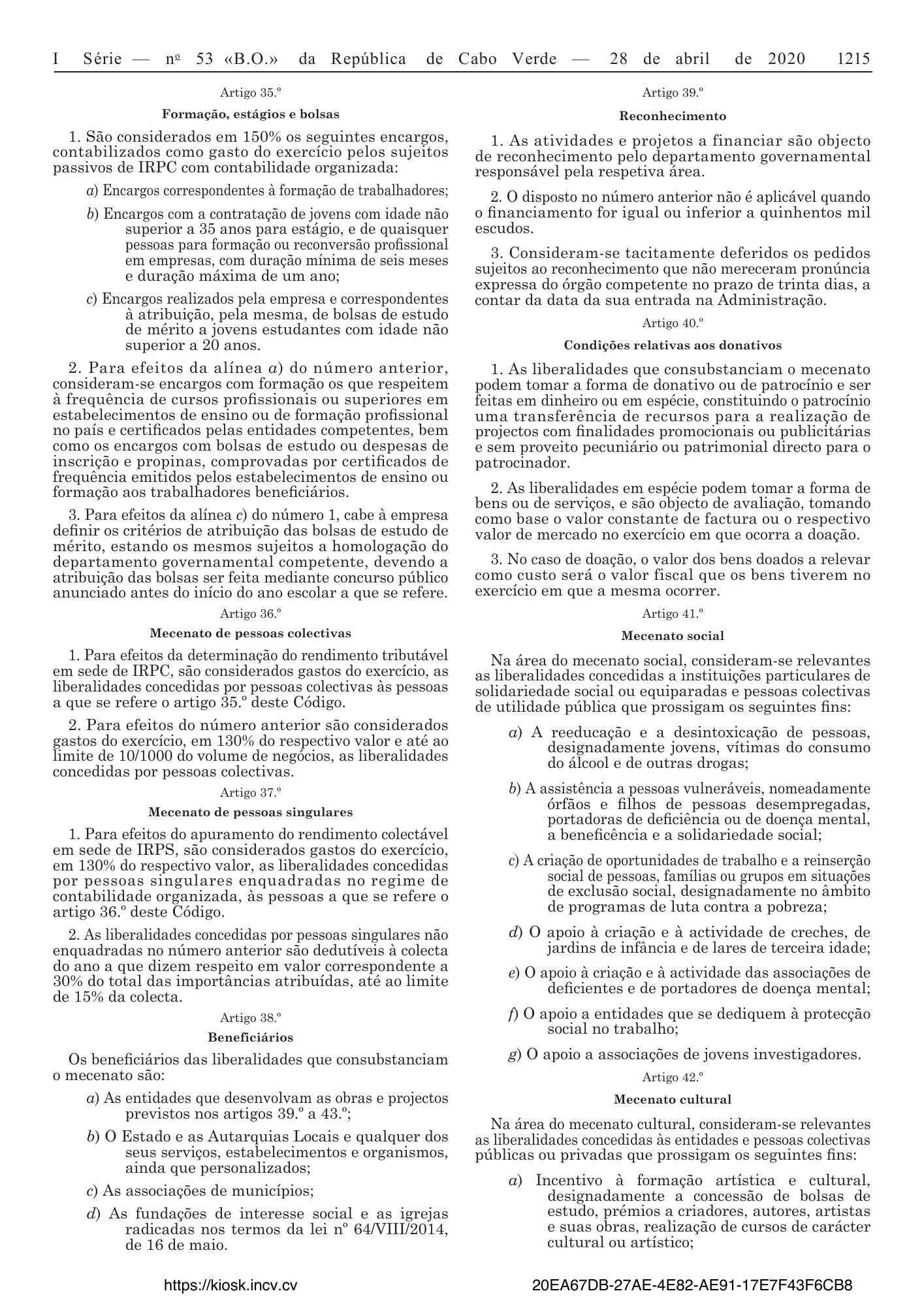 Lei n.º 26/VIII/2013 — official PDF page 37; original table columns, symbols and diagram connections