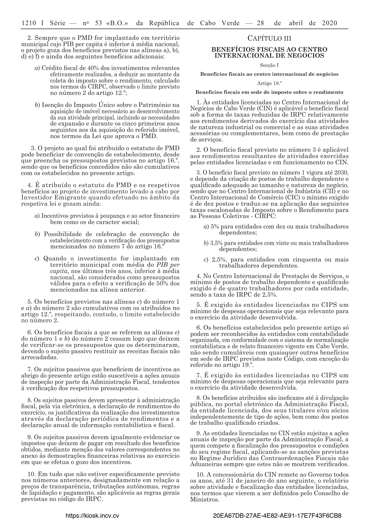 Lei n.º 26/VIII/2013 — official PDF page 32; original table columns, symbols and diagram connections