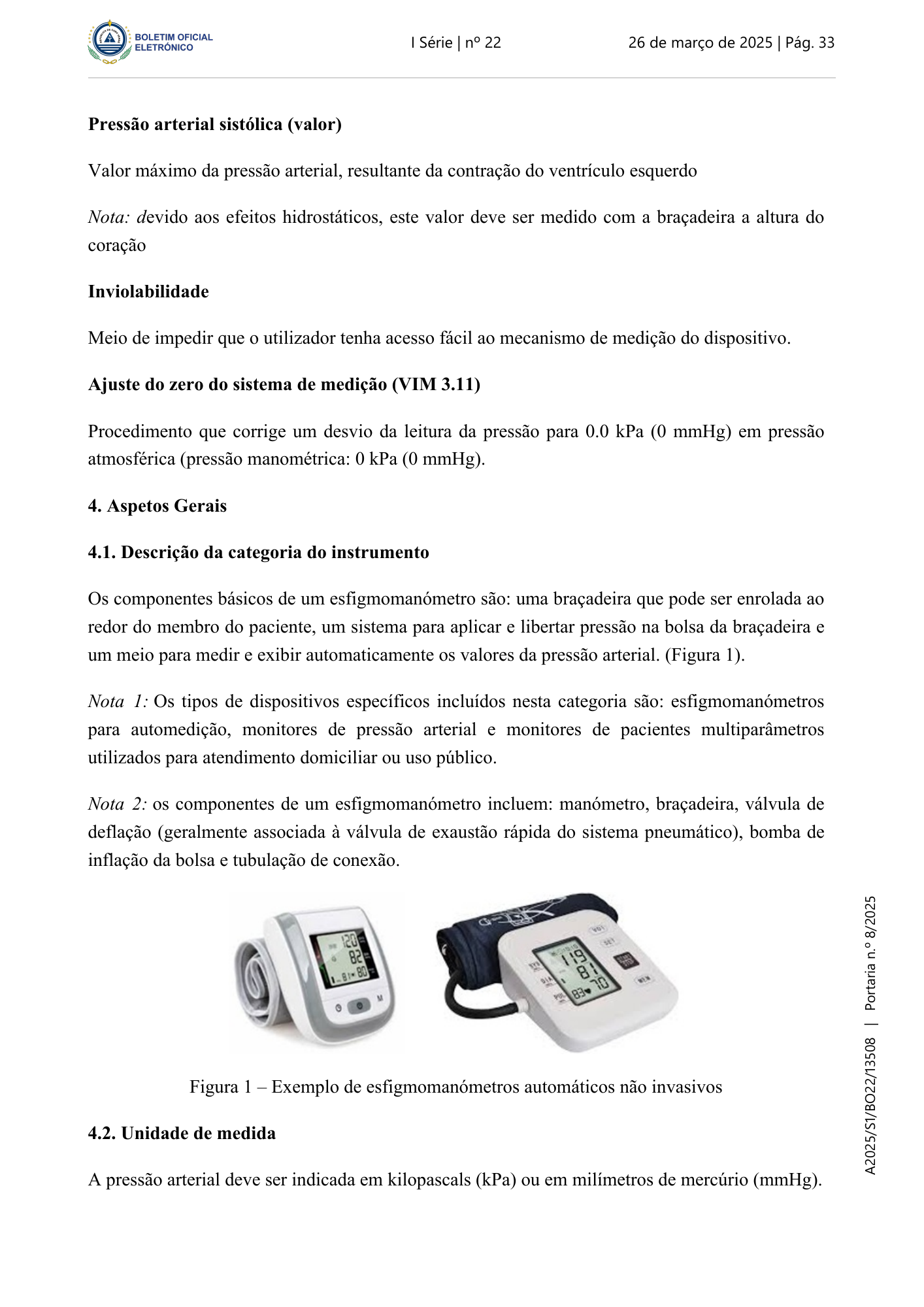 Portaria n.º 8/2025, de 26 de março — official PDF page 23; original table columns, symbols and diagram connections