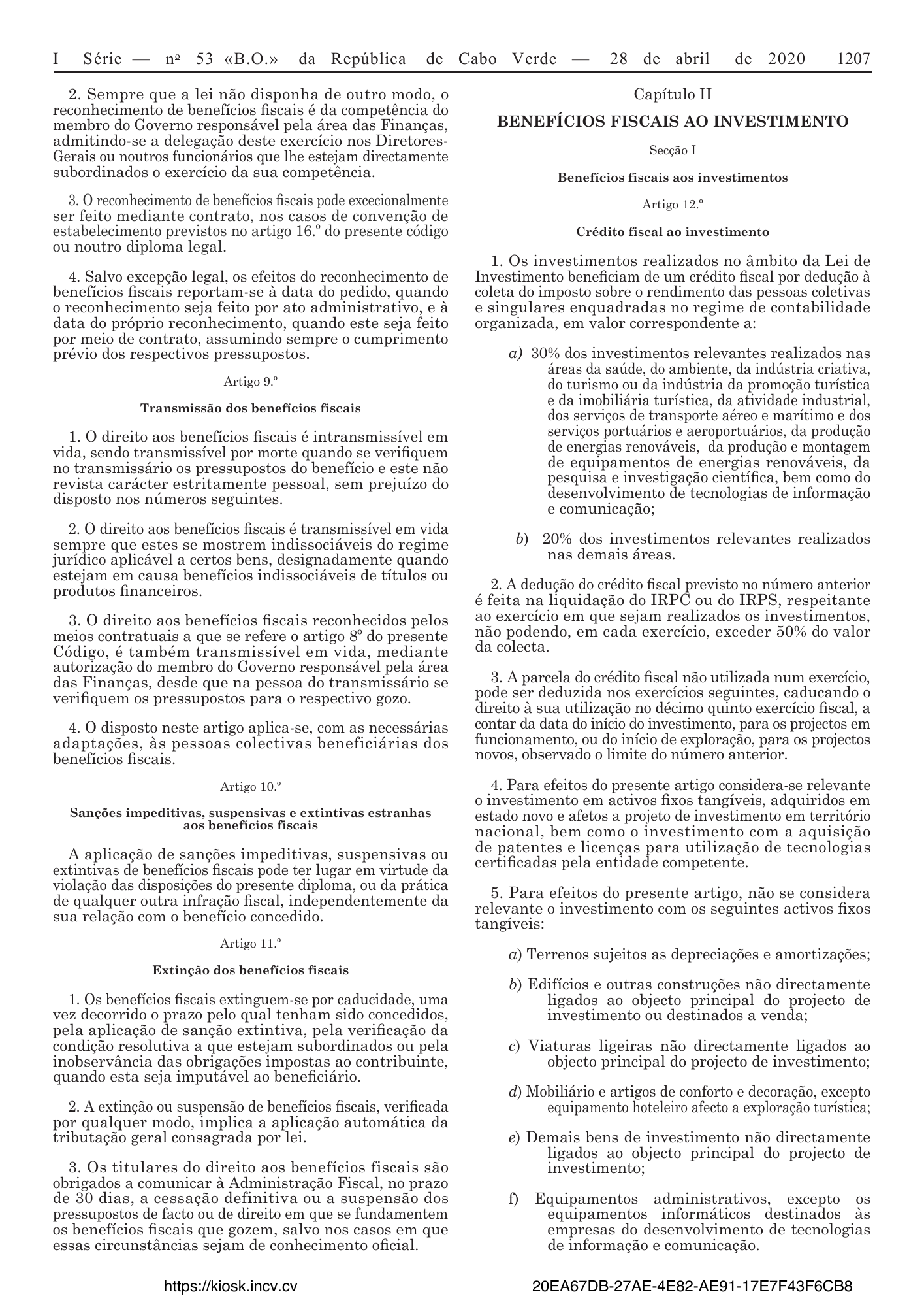 Lei n.º 26/VIII/2013 — official PDF page 29; original table columns, symbols and diagram connections