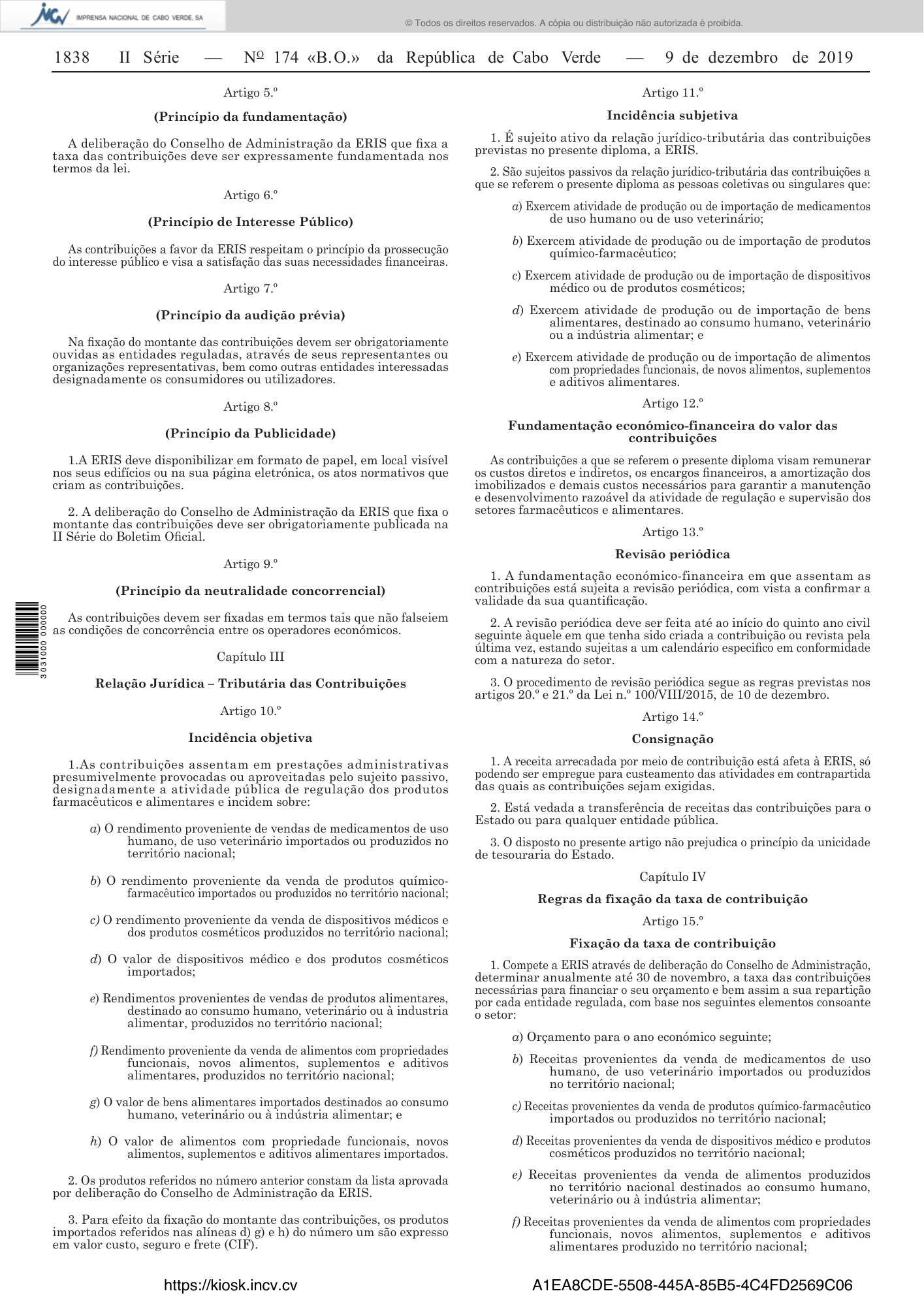 Deliberação n.º 4/2019, de 6 de dezembro — official PDF page 4; original table columns, symbols and diagram connections