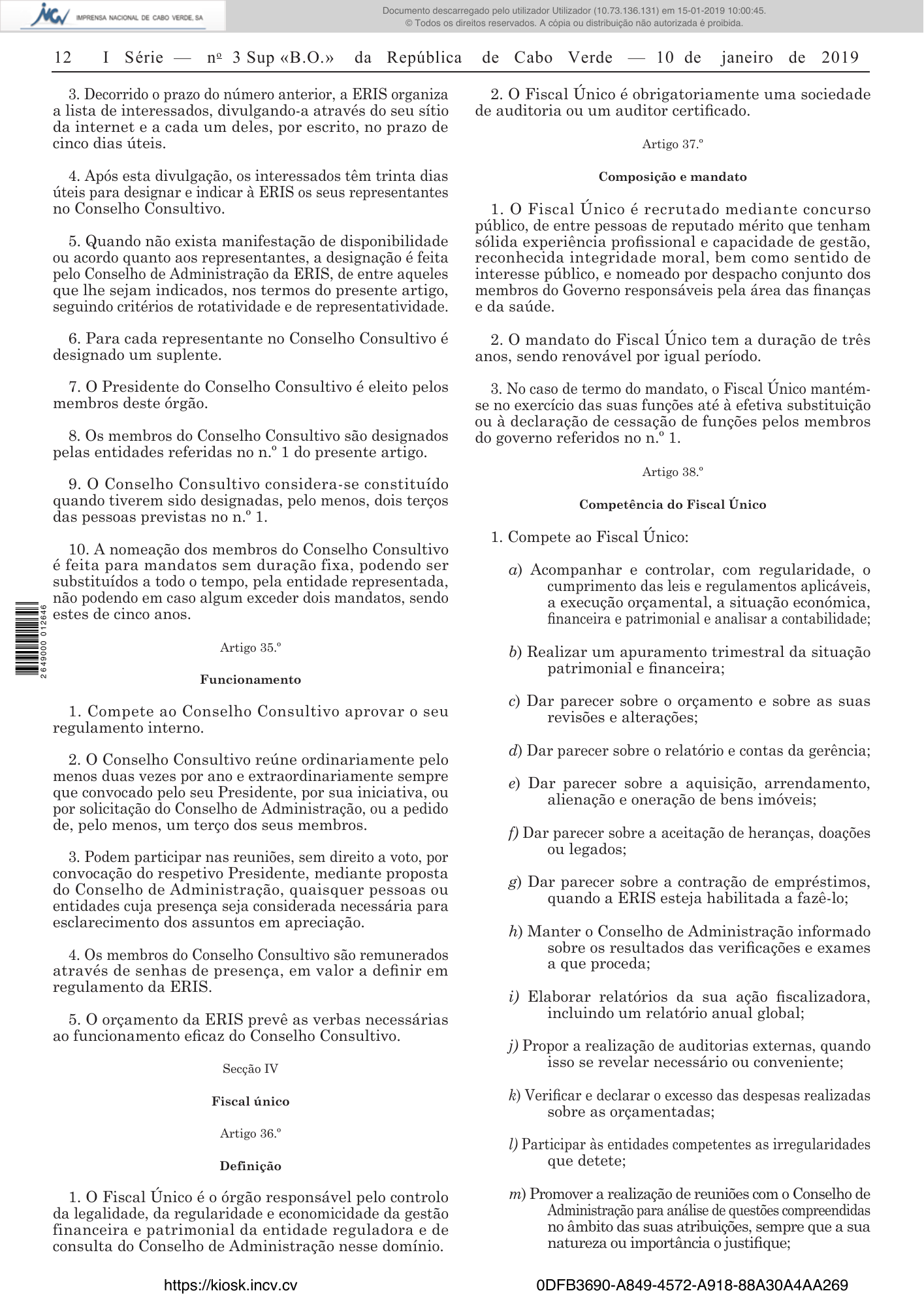 Decreto-Lei n.º 3/2019, de 10 de janeiro — official PDF page 12; original table columns, symbols and diagram connections