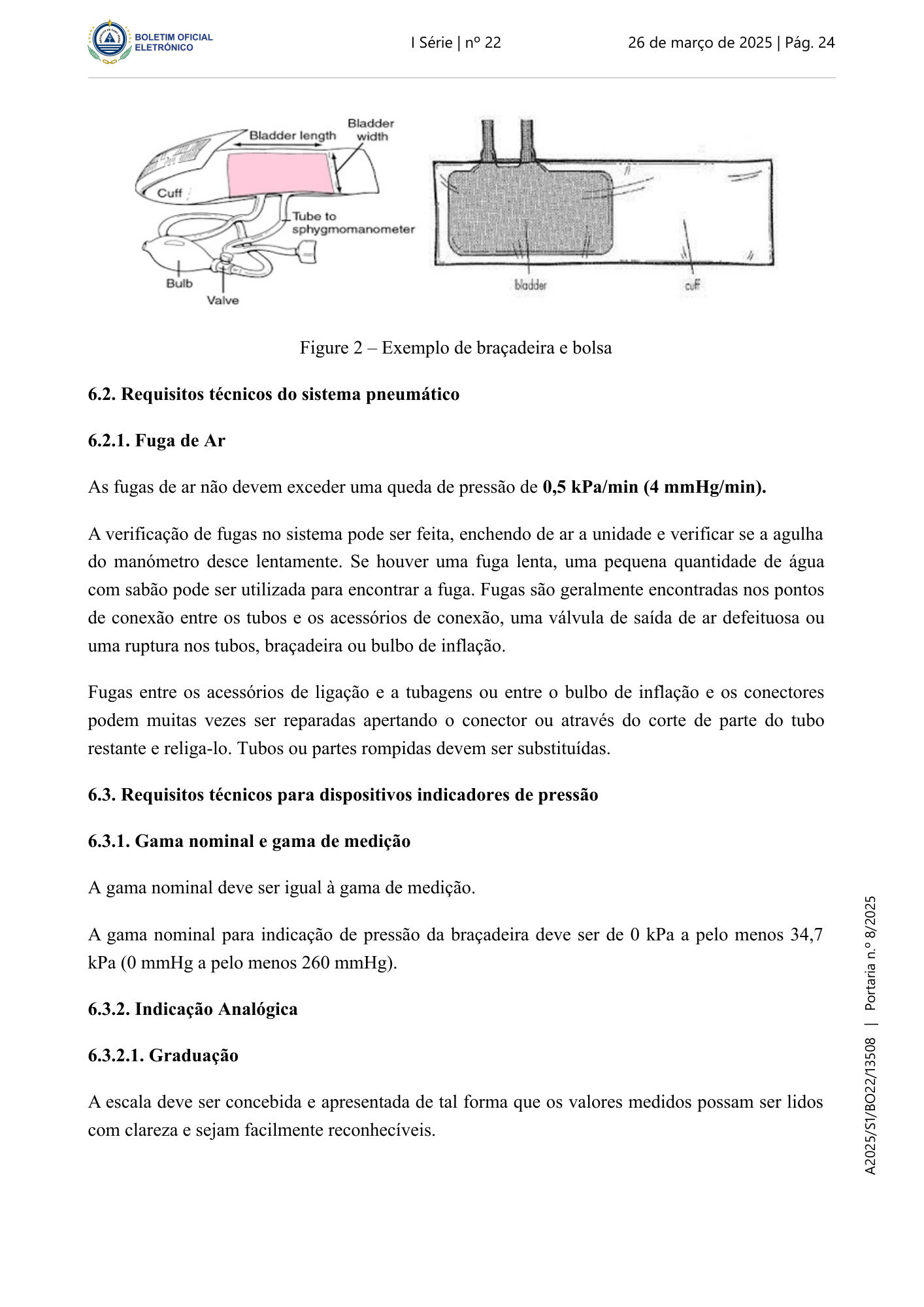 Portaria n.º 8/2025, de 26 de março — official PDF page 14; original table columns, symbols and diagram connections