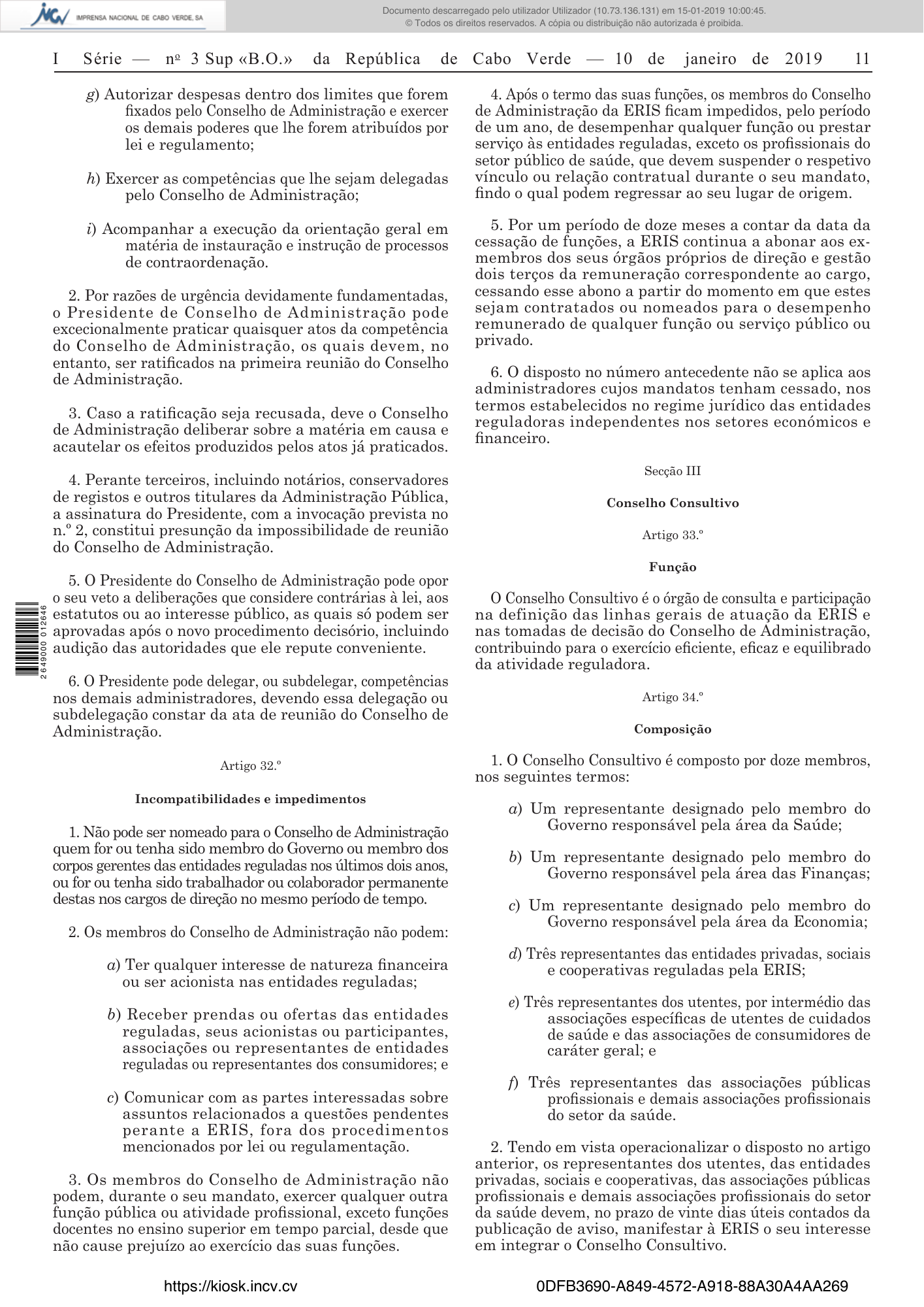 Decreto-Lei n.º 3/2019, de 10 de janeiro — official PDF page 11; original table columns, symbols and diagram connections