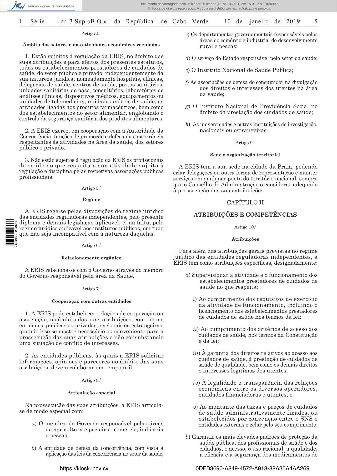 Decreto-Lei n.º 3/2019, de 10 de janeiro — official PDF page 5; original table columns, symbols and diagram connections