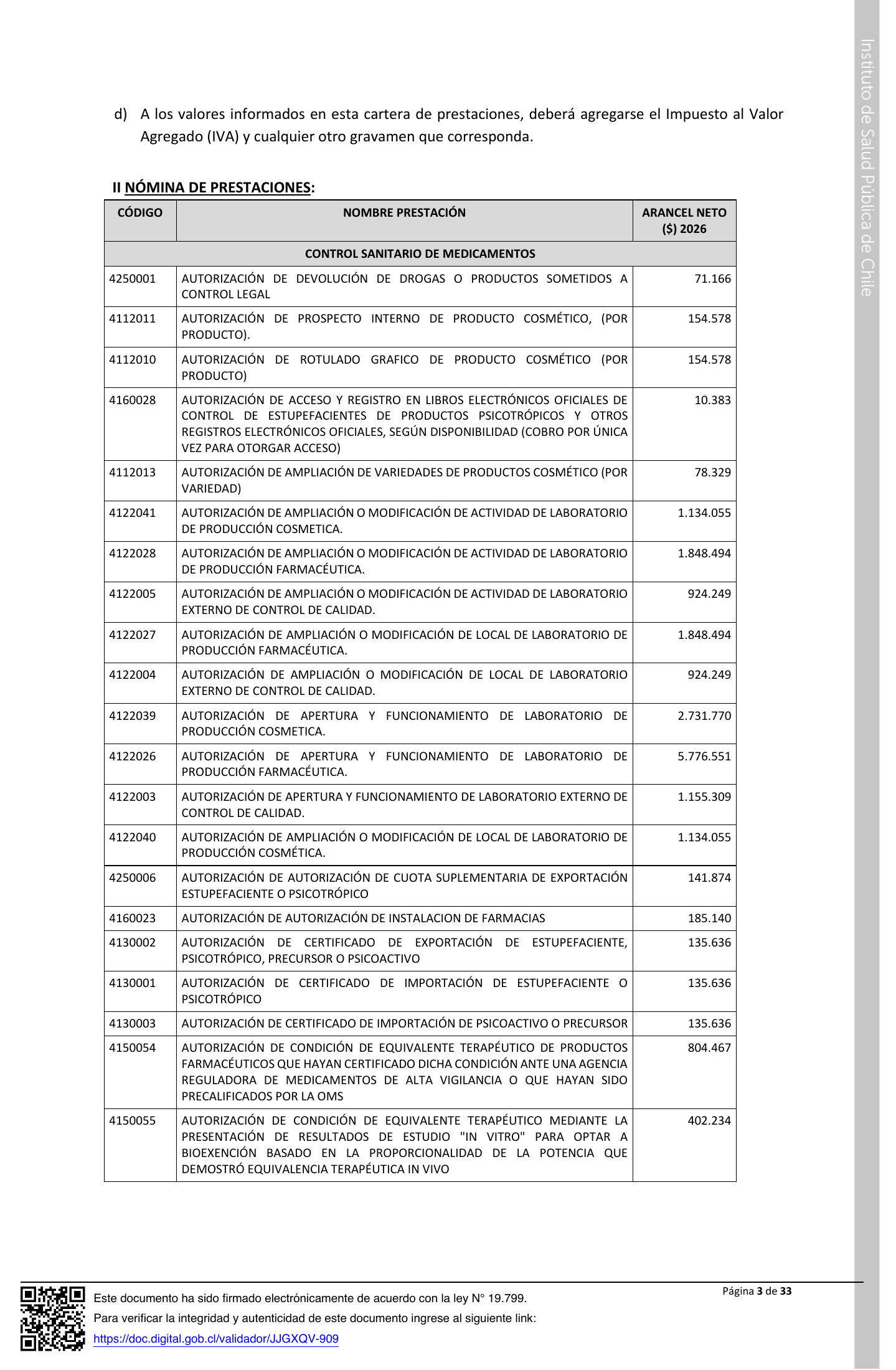 ISP E1199/2026 — signed agency expression — original complete physical PDF page 3; original image governs.