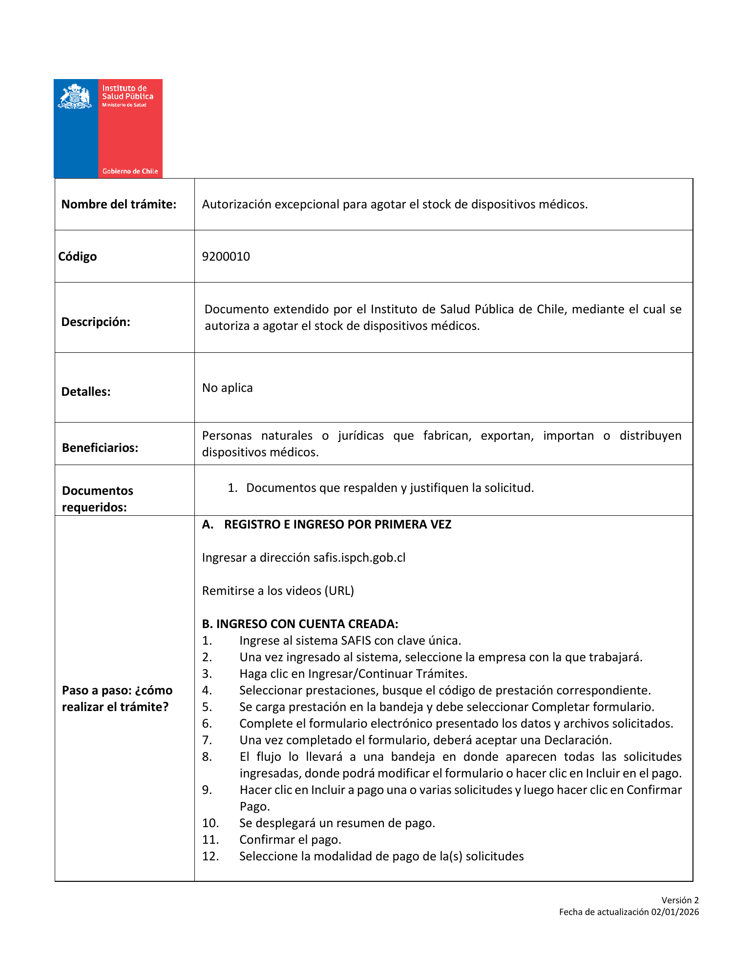 ISP 9200010 — original PDF page 1; original table columns, symbols and diagrams retained.