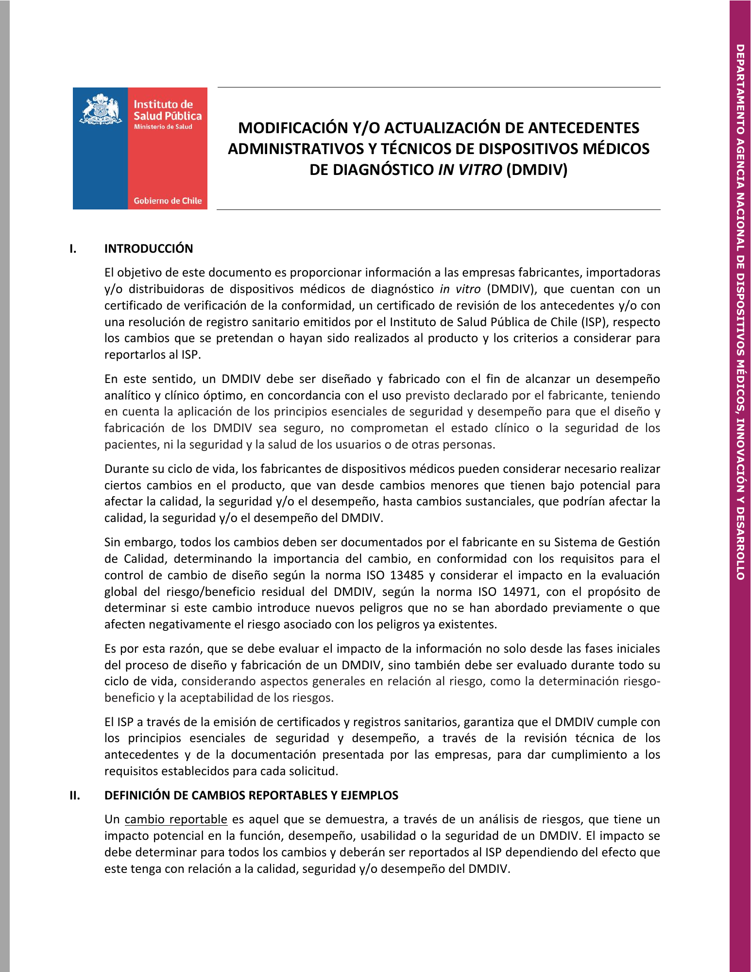 ISP — DMDIV technical and legal antecedents — original PDF page 1; original table columns, symbols and diagrams retained.