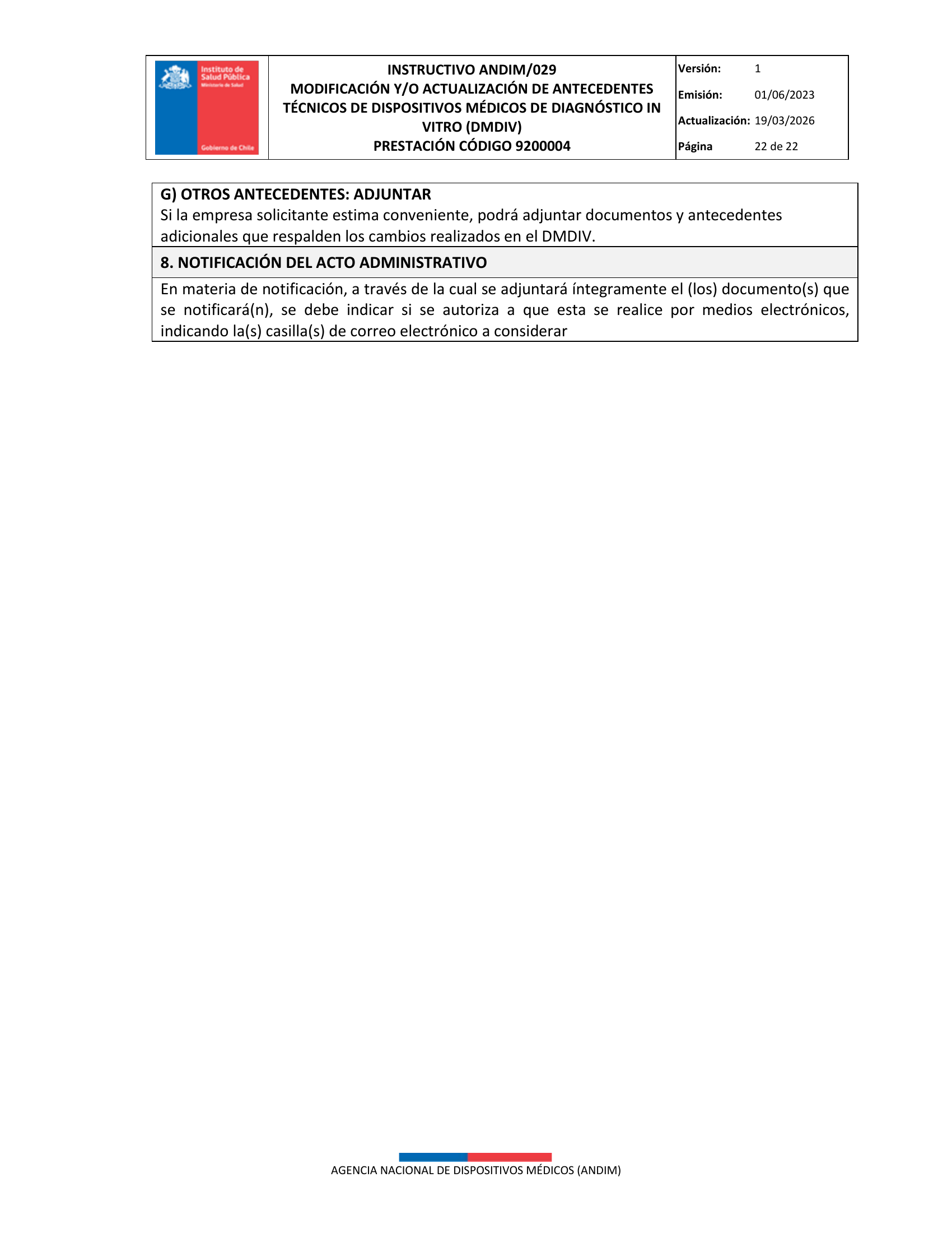 ANDIM/029 — original complete physical PDF page 22; original image governs.
