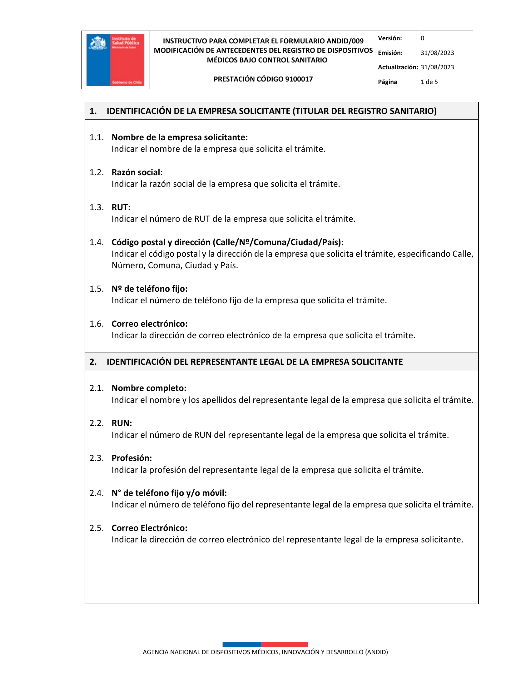 ANDID/009 — original complete physical PDF page 1; original image governs.