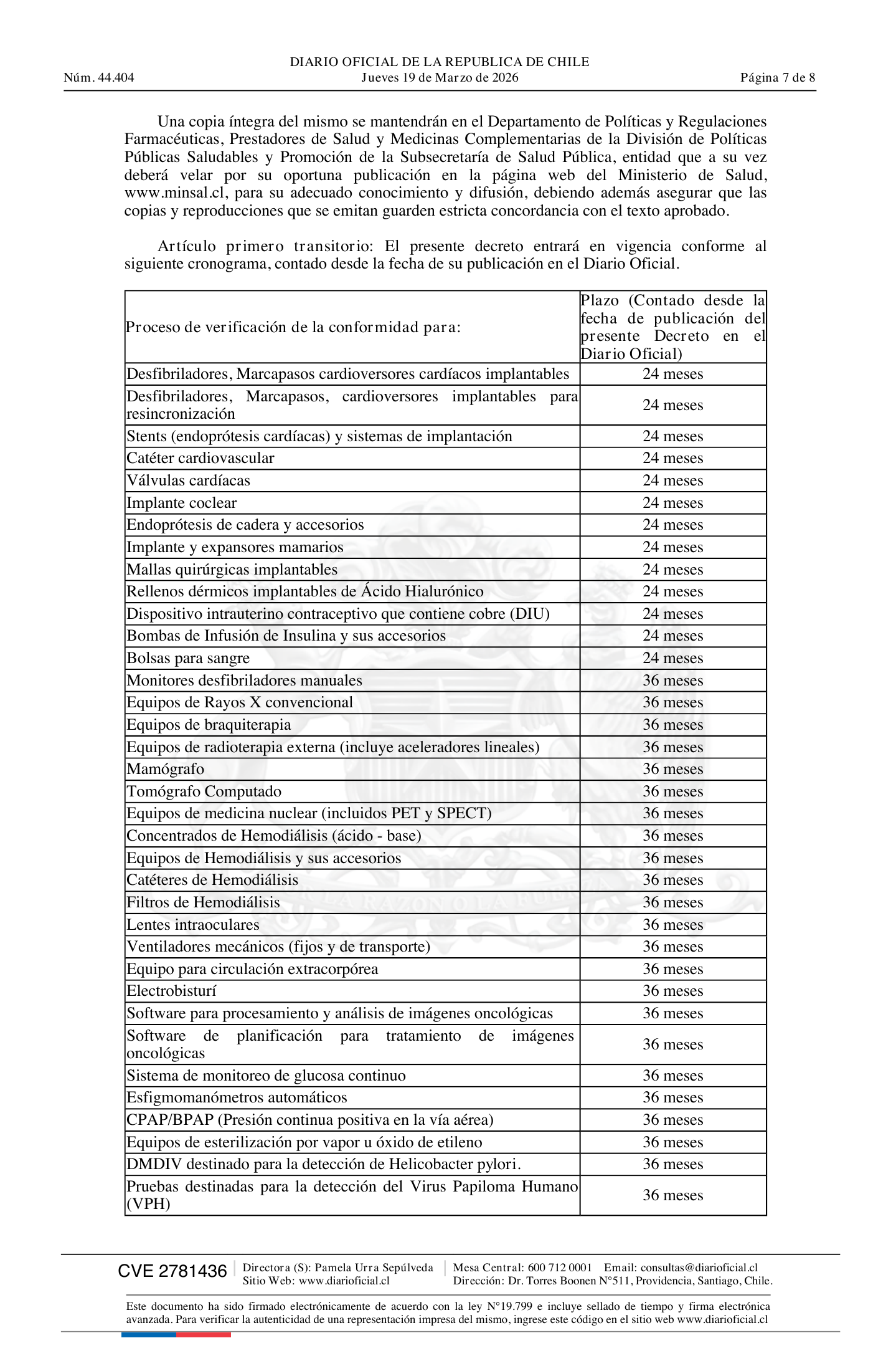Decreto 25 Exento (2026) — complete official source physical page 7 of 8; original page image governs.