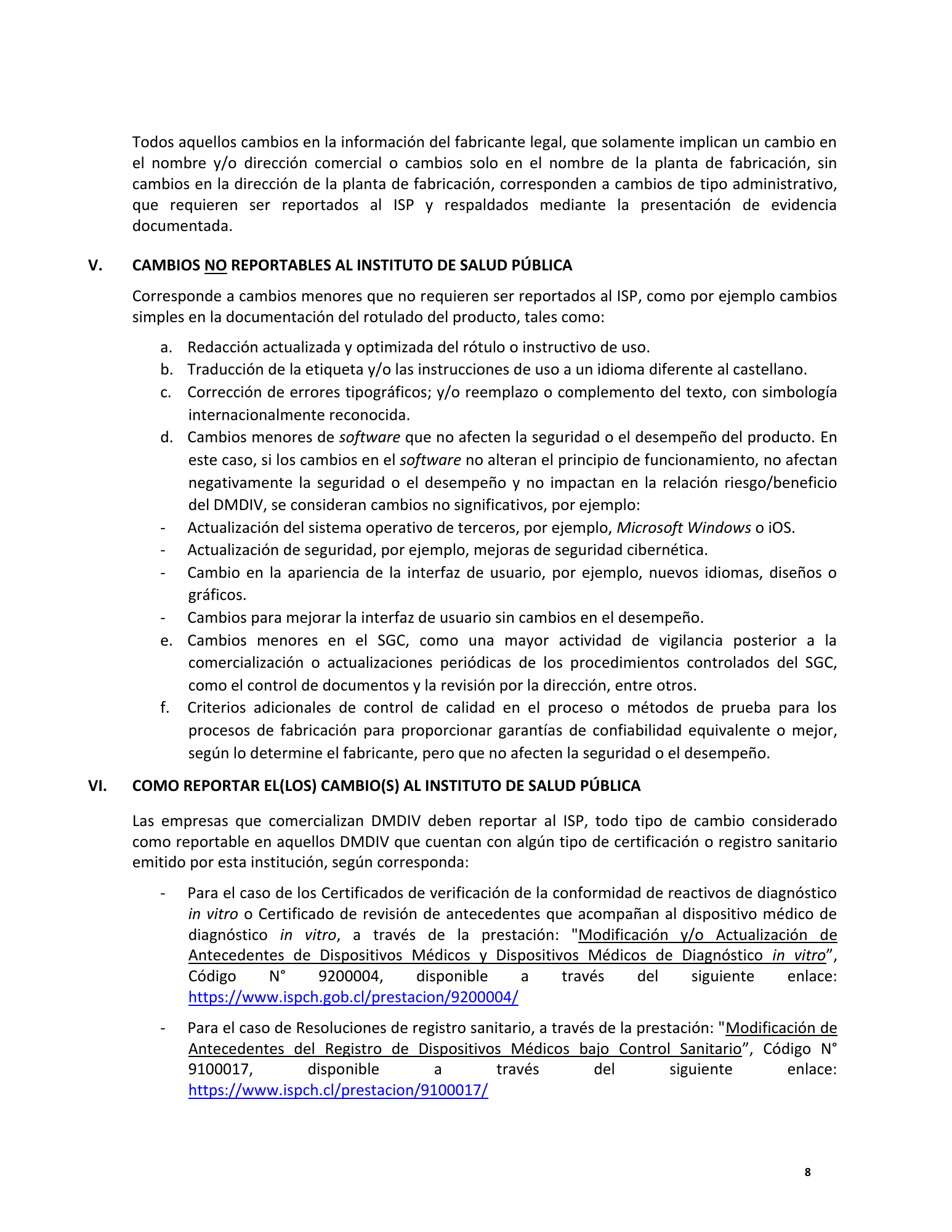 ISP — DMDIV technical and legal antecedents — original PDF page 8; original table columns, symbols and diagrams retained.