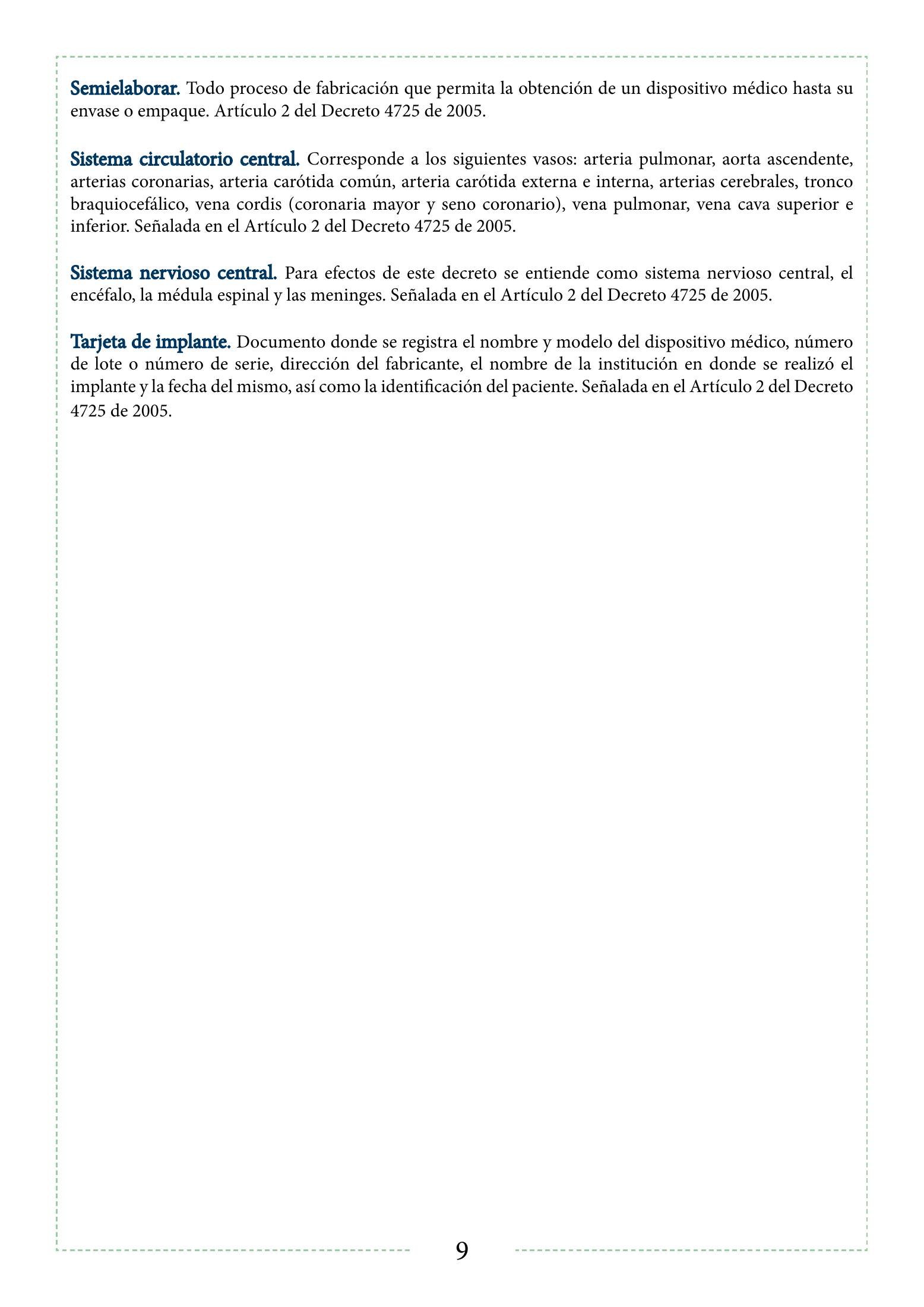 INVIMA 2022 device form-completion booklet — original complete physical PDF page 9; original image governs.