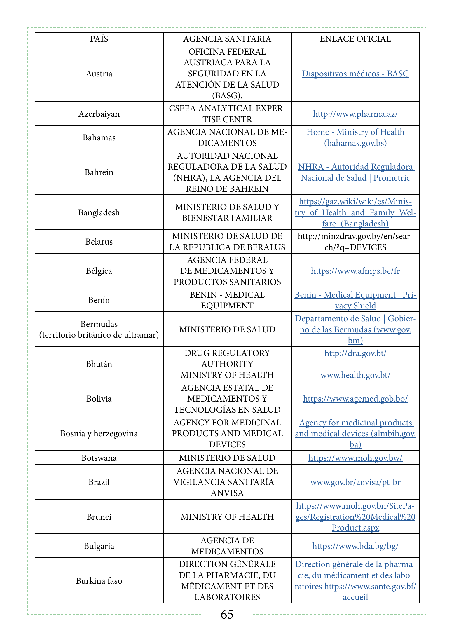 INVIMA 2022 device form-completion booklet — original complete physical PDF page 65; original image governs.