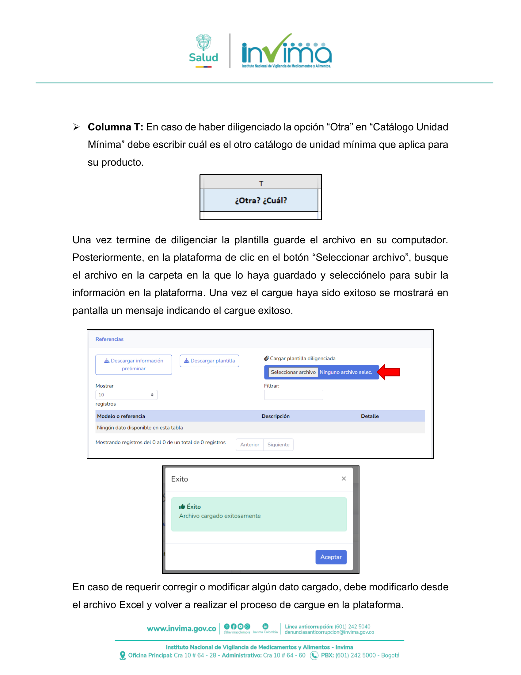 INVIMA semantic-standard reporting instructions V6 (July 2026) — original complete physical PDF page 39; original image governs.